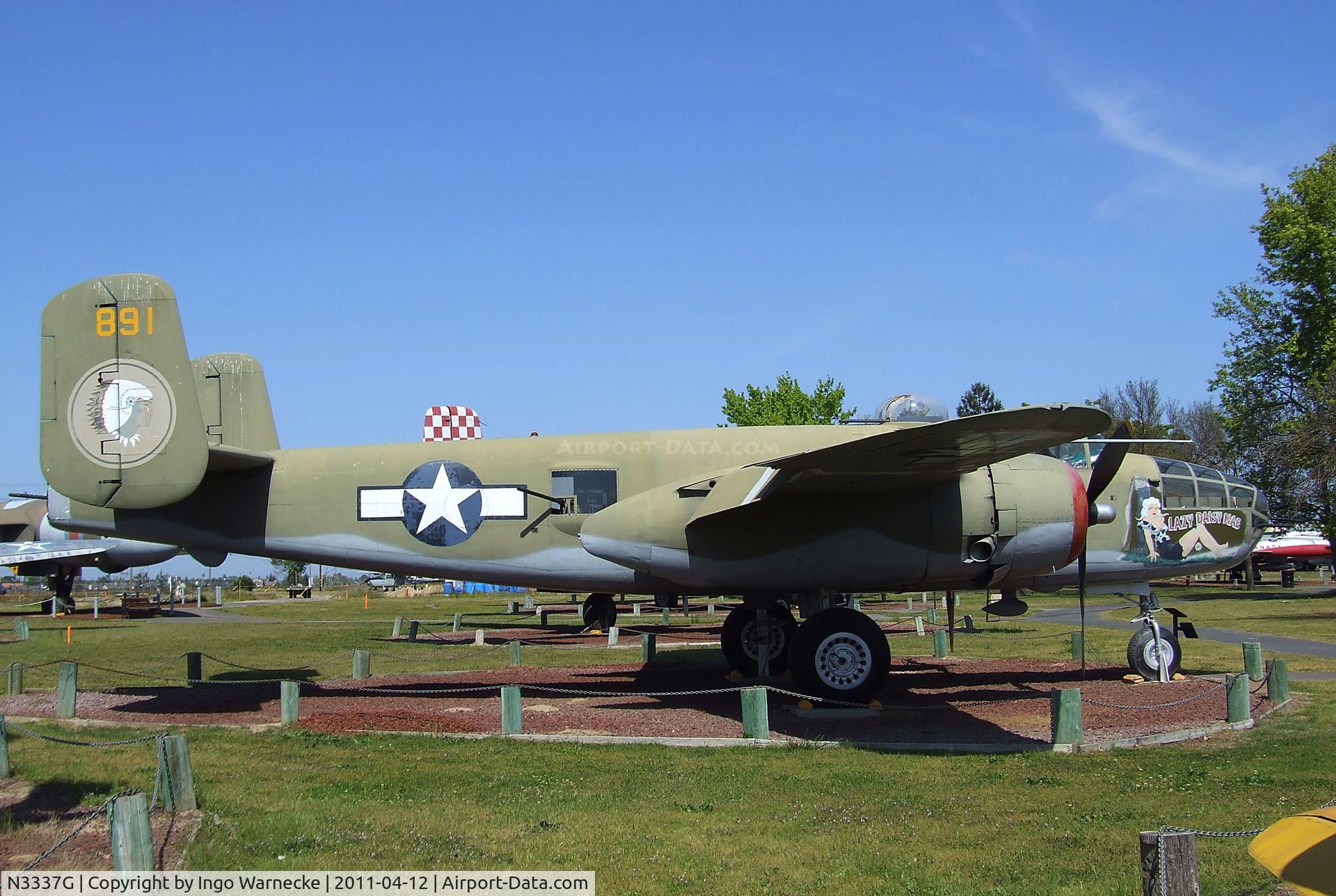 N3337G, 1944 North American B-25J Mitchell C/N 108-47645, North American B-25J Mitchell at the Castle Air Museum, Atwater CA