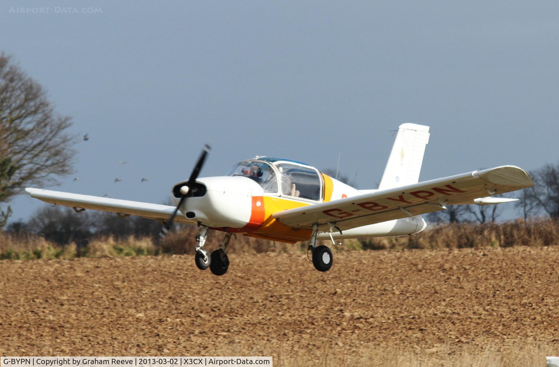 G-BYPN, 1972 Socata MS-880B Rallye Club C/N 2043, About to land at Northrepps.