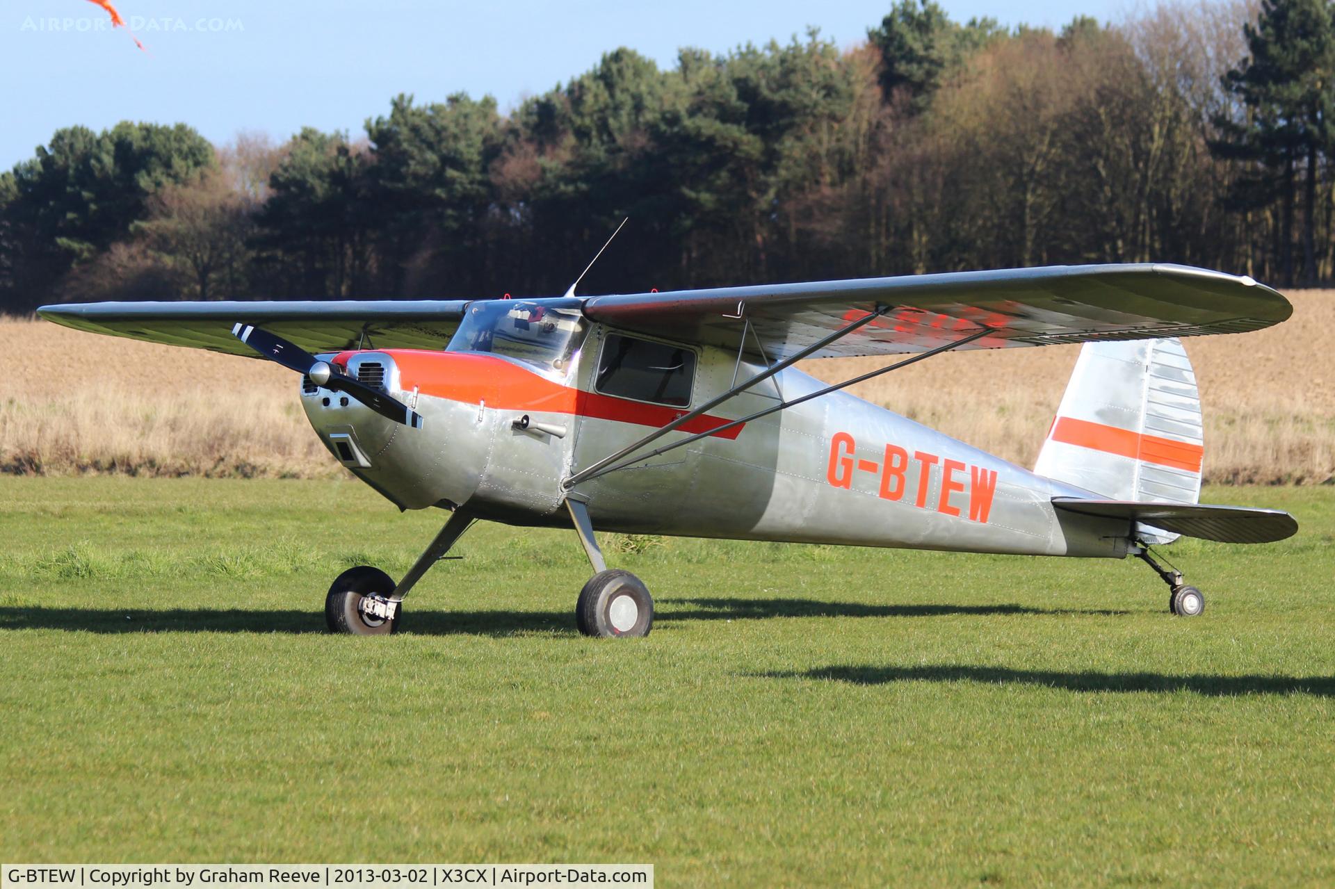G-BTEW, 1946 Cessna 120 C/N 10238, Parked at Northrepps.