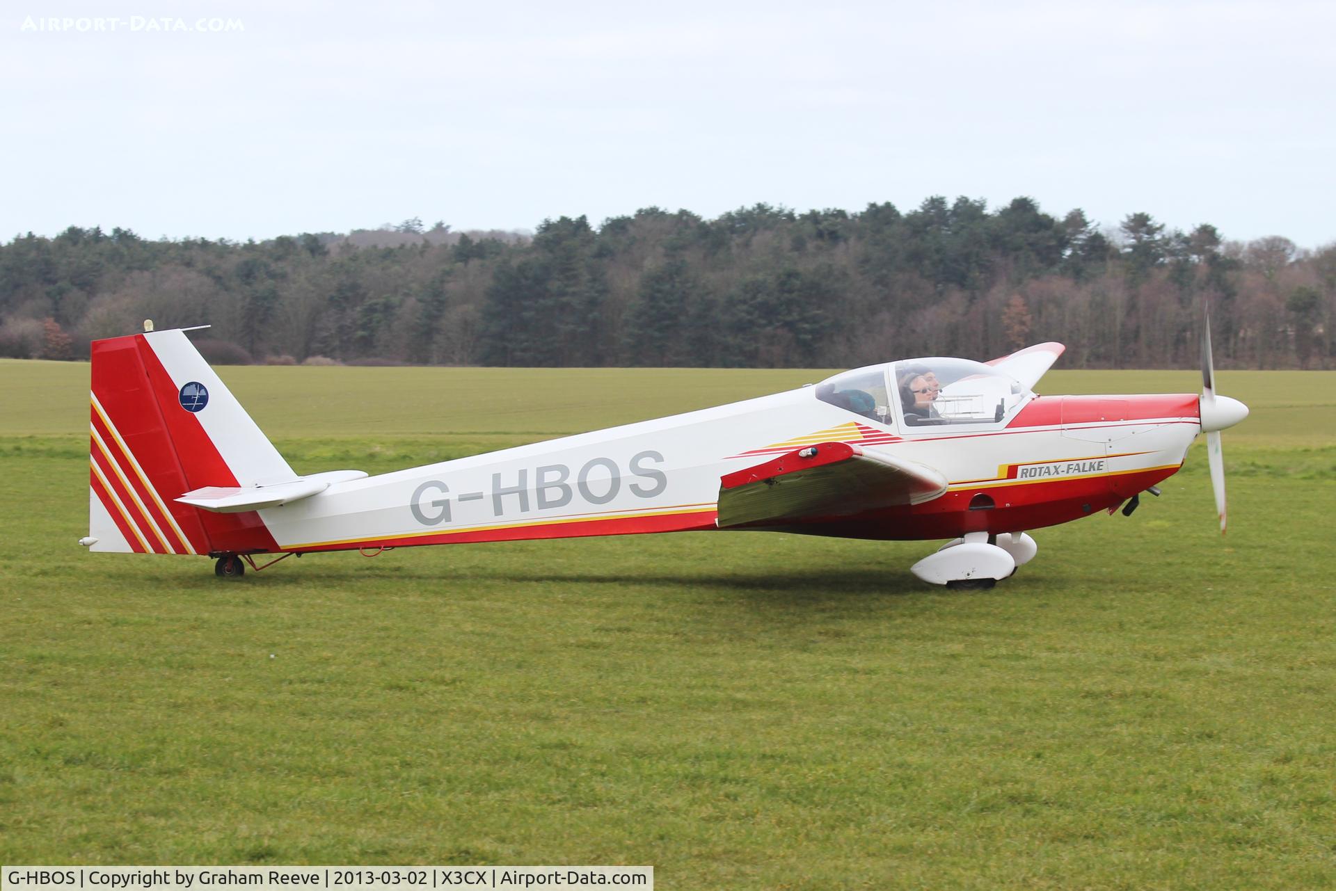 G-HBOS, 1994 Scheibe SF-25C Falke C/N 44574, About to depart.