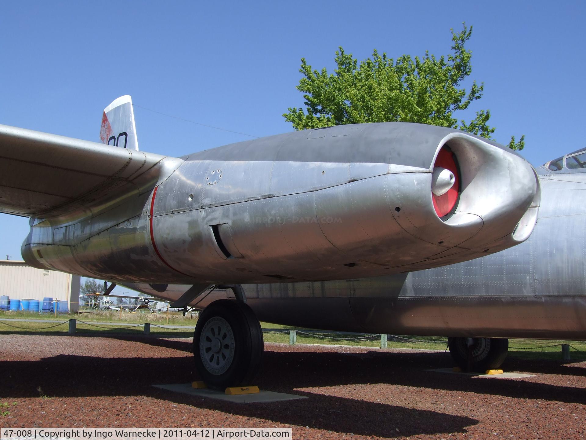 47-008, North American B-45A Tornado C/N 147-43408, North American B-45A Tornado at the Castle Air Museum, Atwater CA