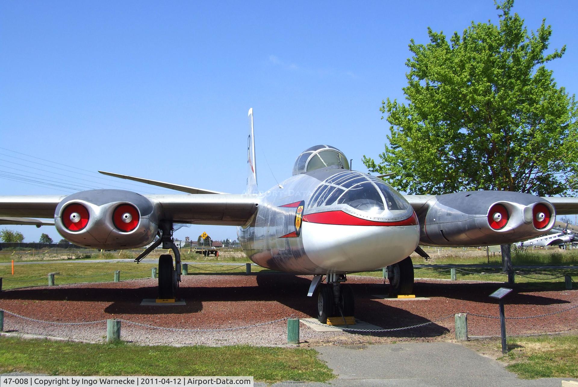 47-008, North American B-45A Tornado C/N 147-43408, North American B-45A Tornado at the Castle Air Museum, Atwater CA