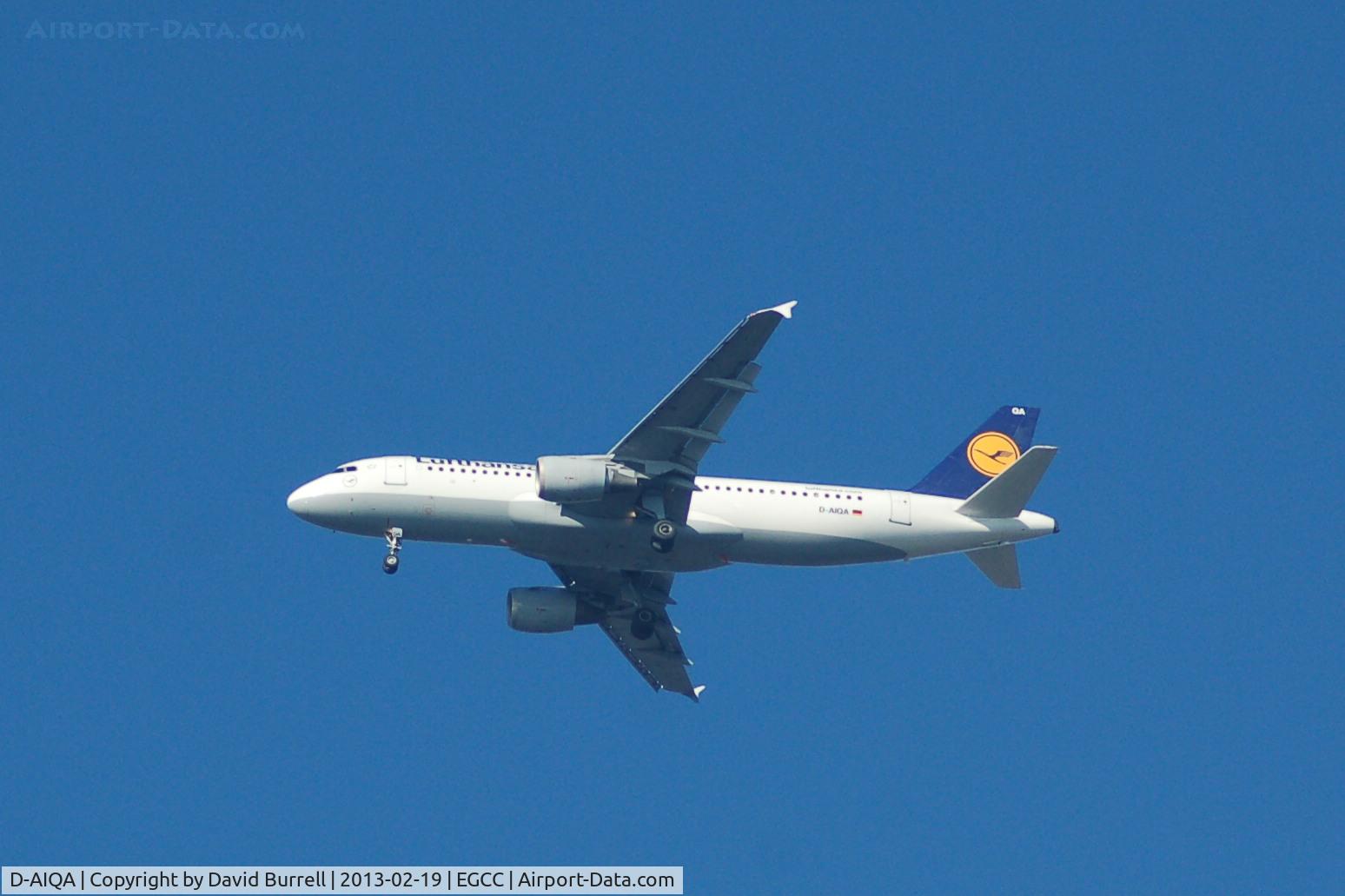 D-AIQA, 1991 Airbus A320-211 C/N 0172, Lufthansa Airbus A320-211 D-AIQA on approach to Manchester Airport