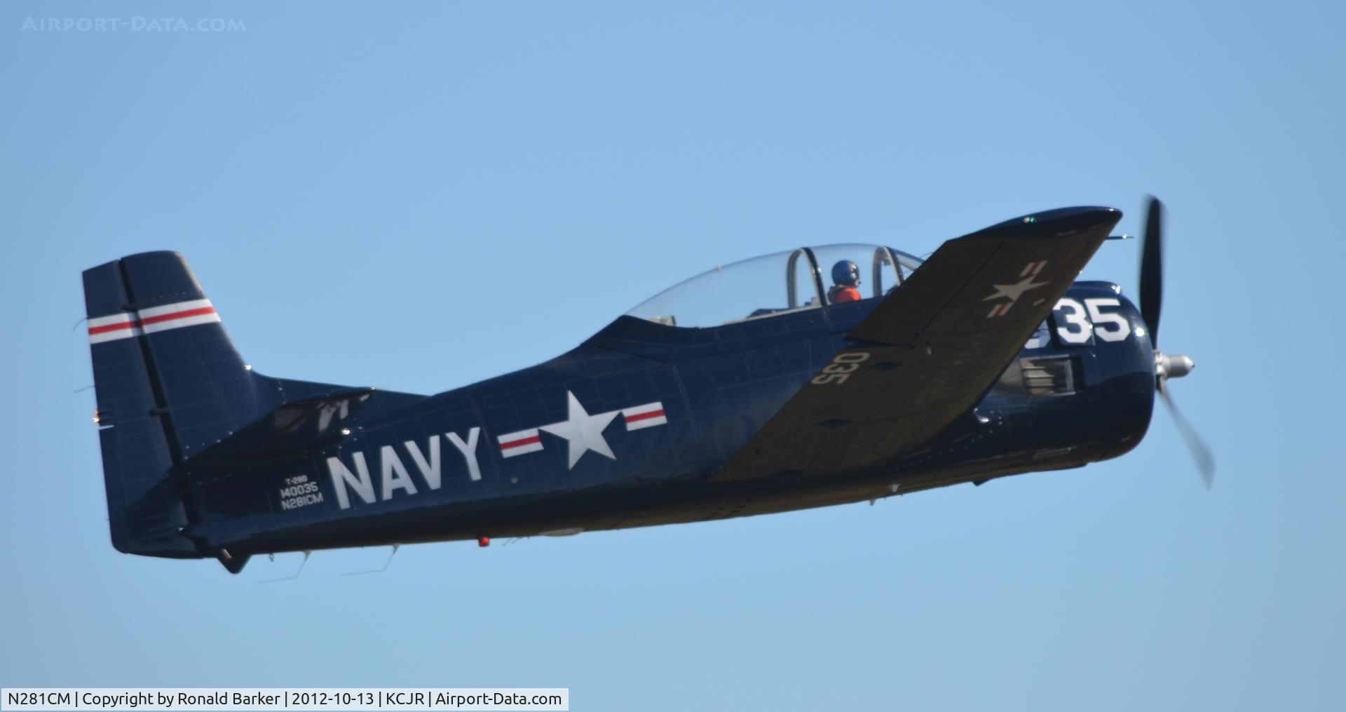 N281CM, 1955 North American T-28B Trojan C/N 219-34, Takeoff - Culpeper Air Fest 2012