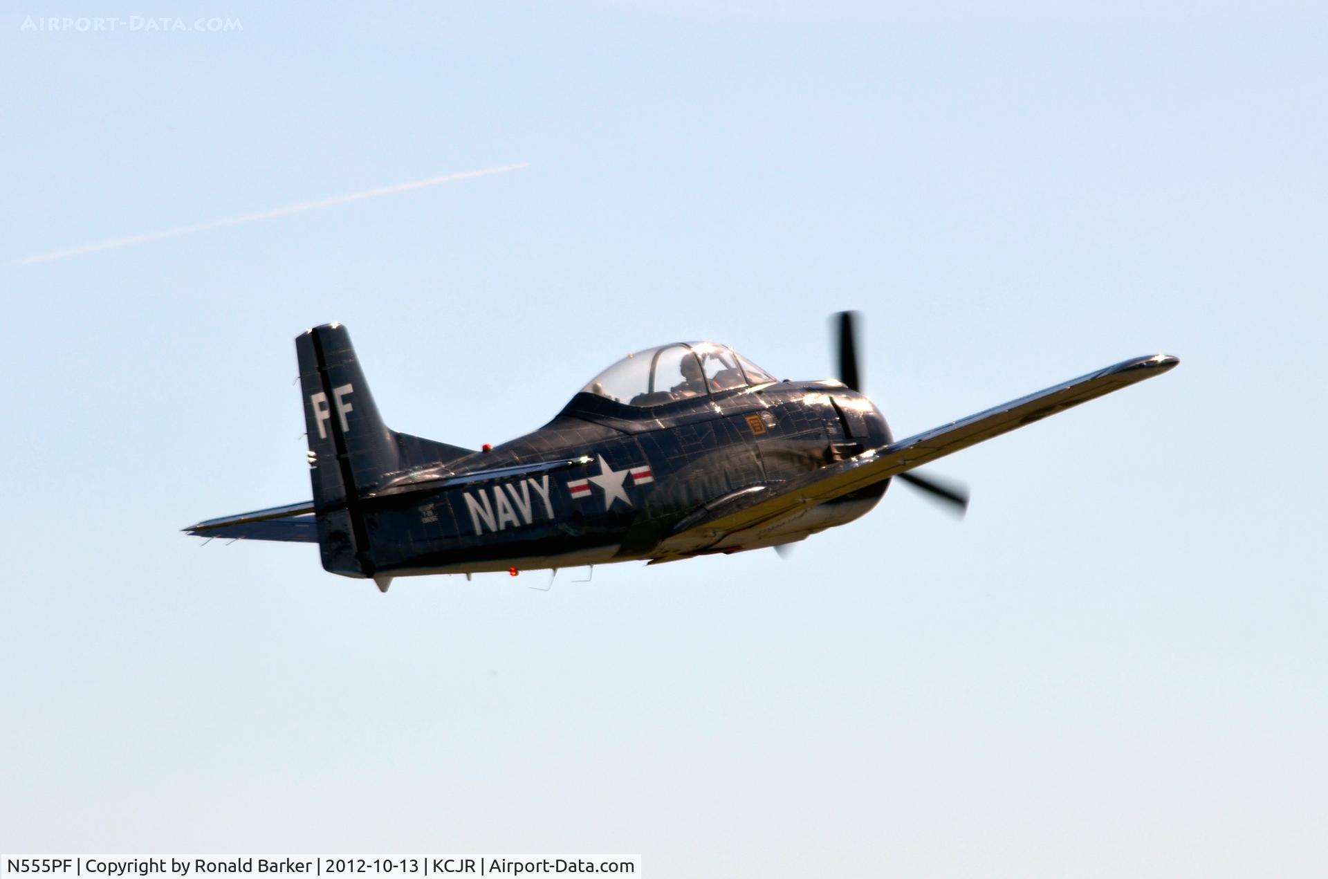 N555PF, 1954 North American T-28B Trojan C/N 200-336 (138265), Departure - Culpeper Air Fest 2012