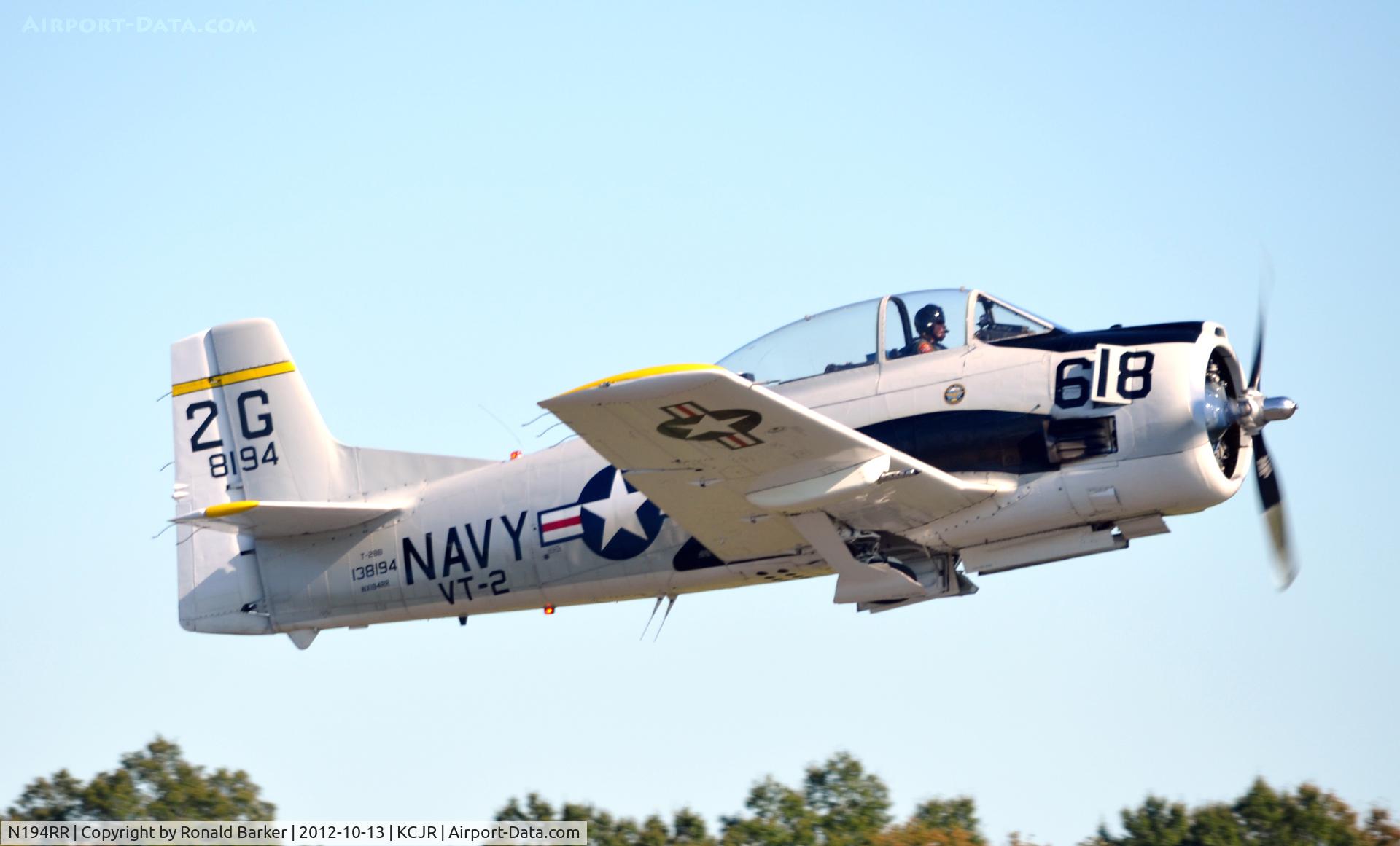 N194RR, North American T-28B Trojan C/N 200-265 (138194), Takeoff - Culpeper Air Fest 2012