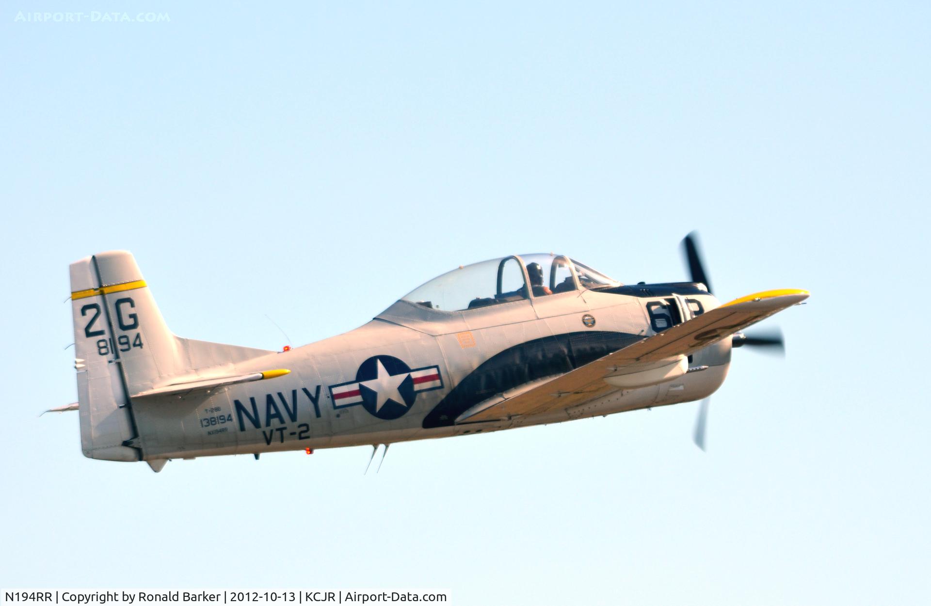N194RR, North American T-28B Trojan C/N 200-265 (138194), Departure - Culpeper Air Fest 2012