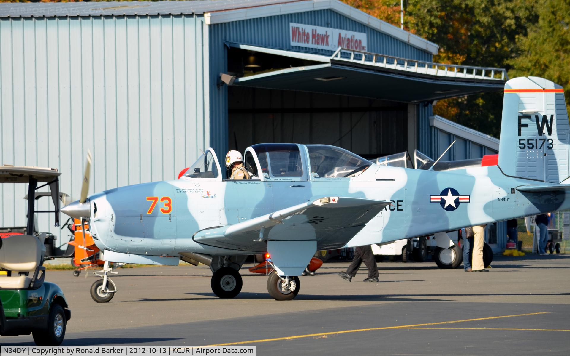 N34DY, 1956 Beech A45 C/N G-730, Taxi - Culpeper Air Fest 2012