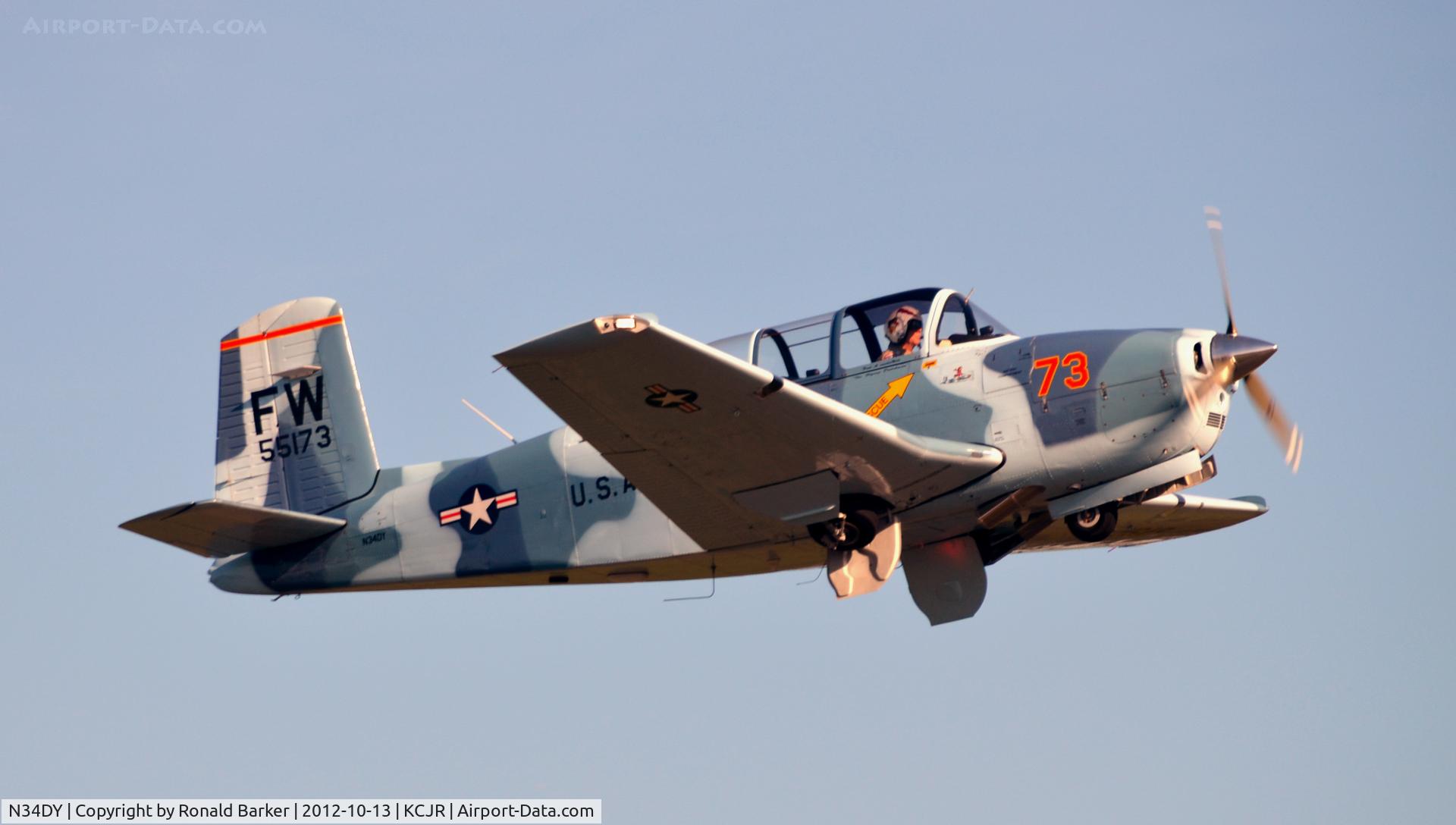 N34DY, 1956 Beech A45 C/N G-730, Flyby - Culpeper Air Fest 2012