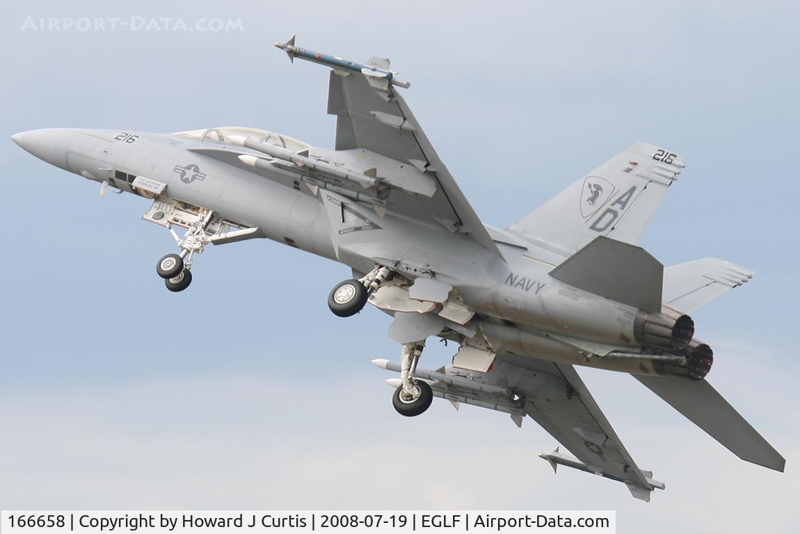 166658, Boeing F/A-18F Super Hornet C/N F136, AD-216, US Navy.
