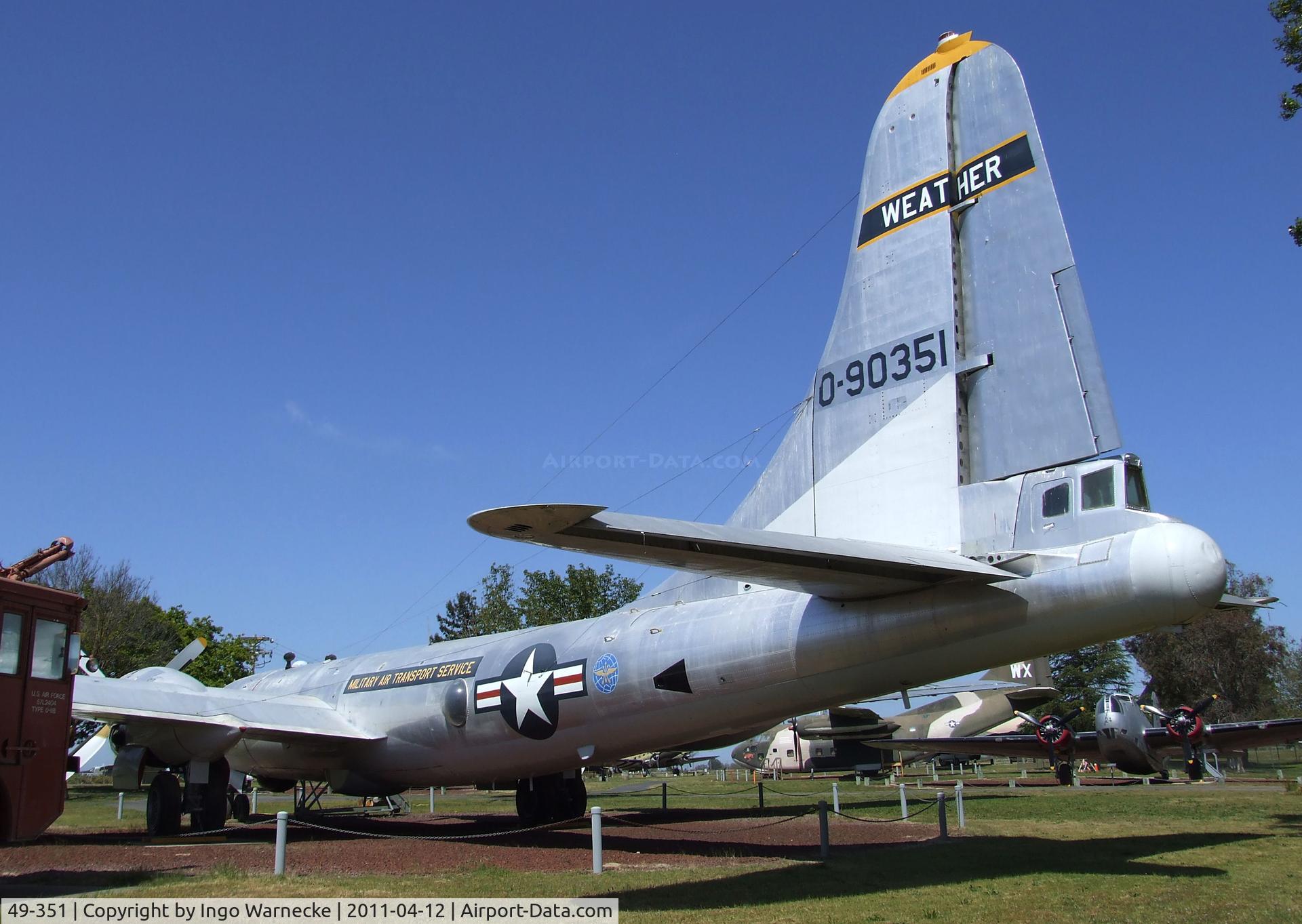 49-351, 1949 Boeing B-50D-120-BO Superfortress C/N 16127, Boeing WB-50D Superfortress at the Castle Air Museum, Atwater CA