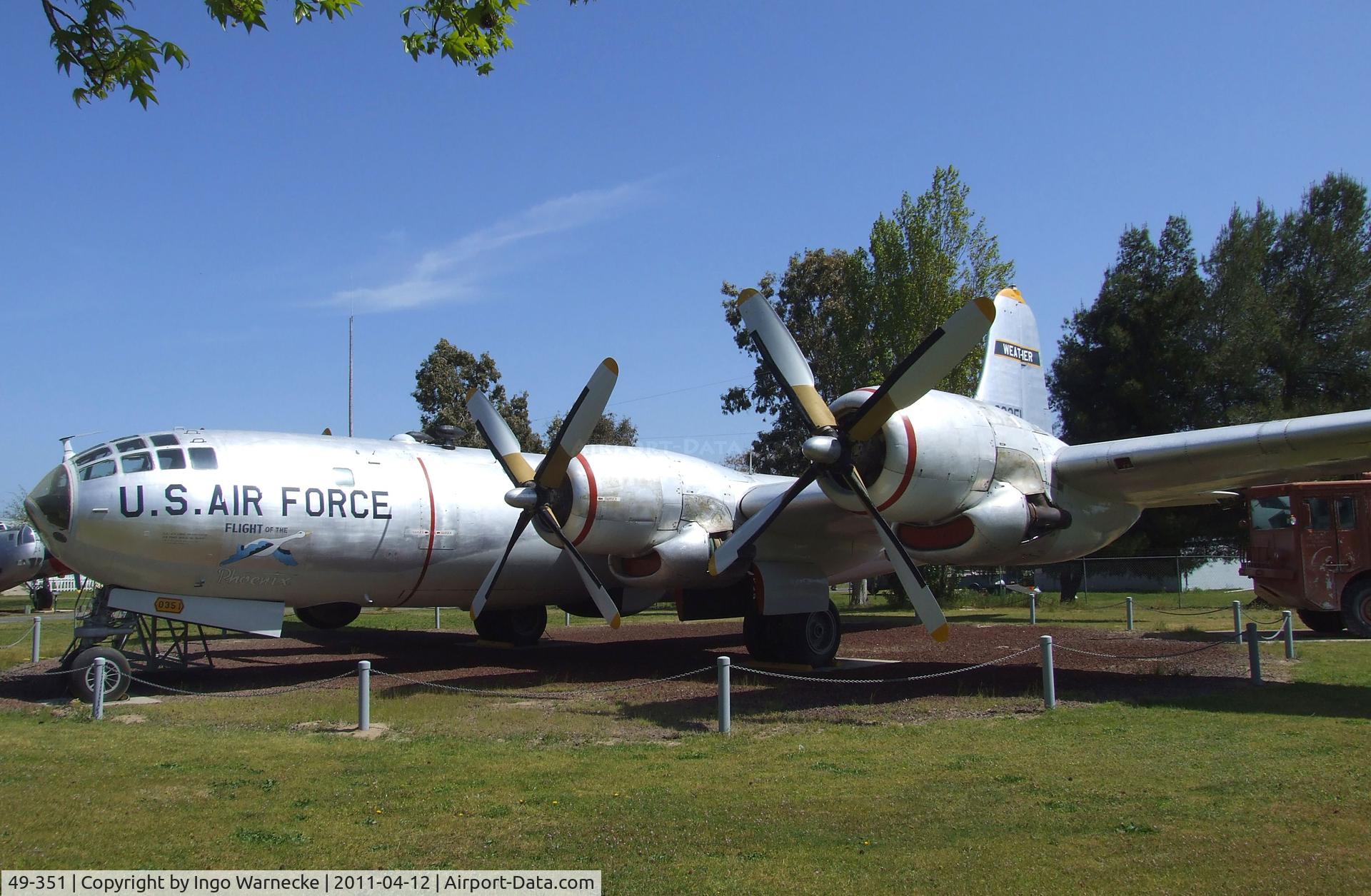 49-351, 1949 Boeing B-50D-120-BO Superfortress C/N 16127, Boeing WB-50D Superfortress at the Castle Air Museum, Atwater CA
