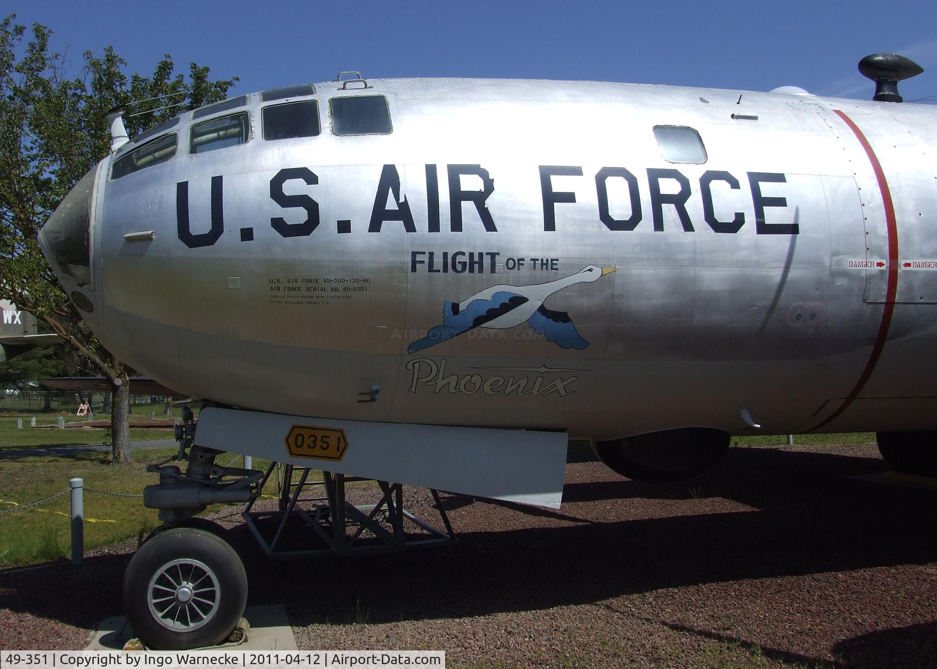 49-351, 1949 Boeing B-50D-120-BO Superfortress C/N 16127, Boeing WB-50D Superfortress at the Castle Air Museum, Atwater CA