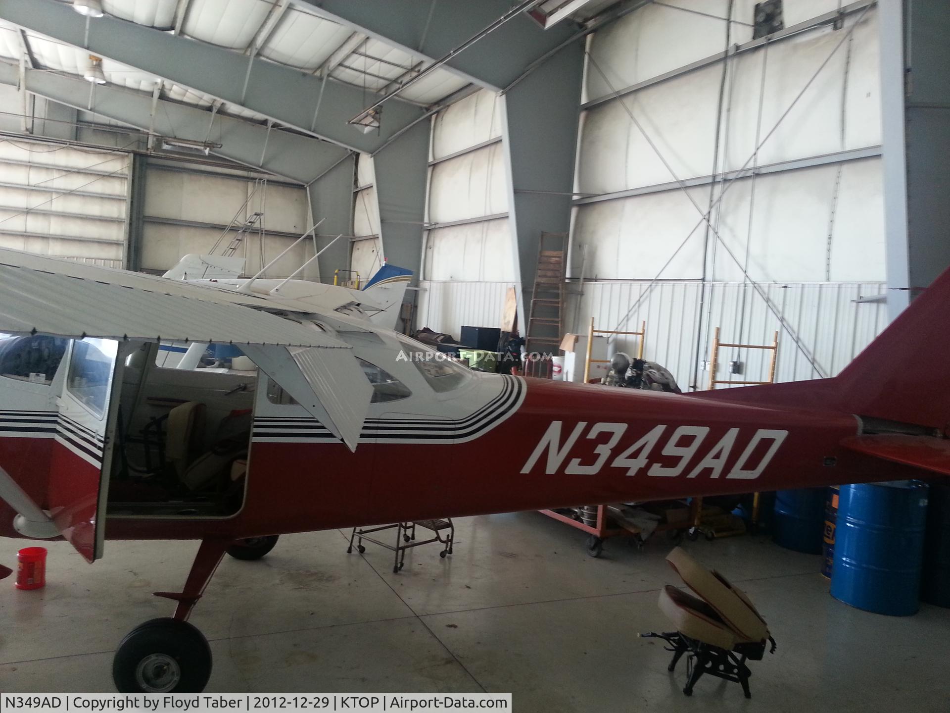 N349AD, 1964 Cessna 172E C/N 17251516, In the hangar