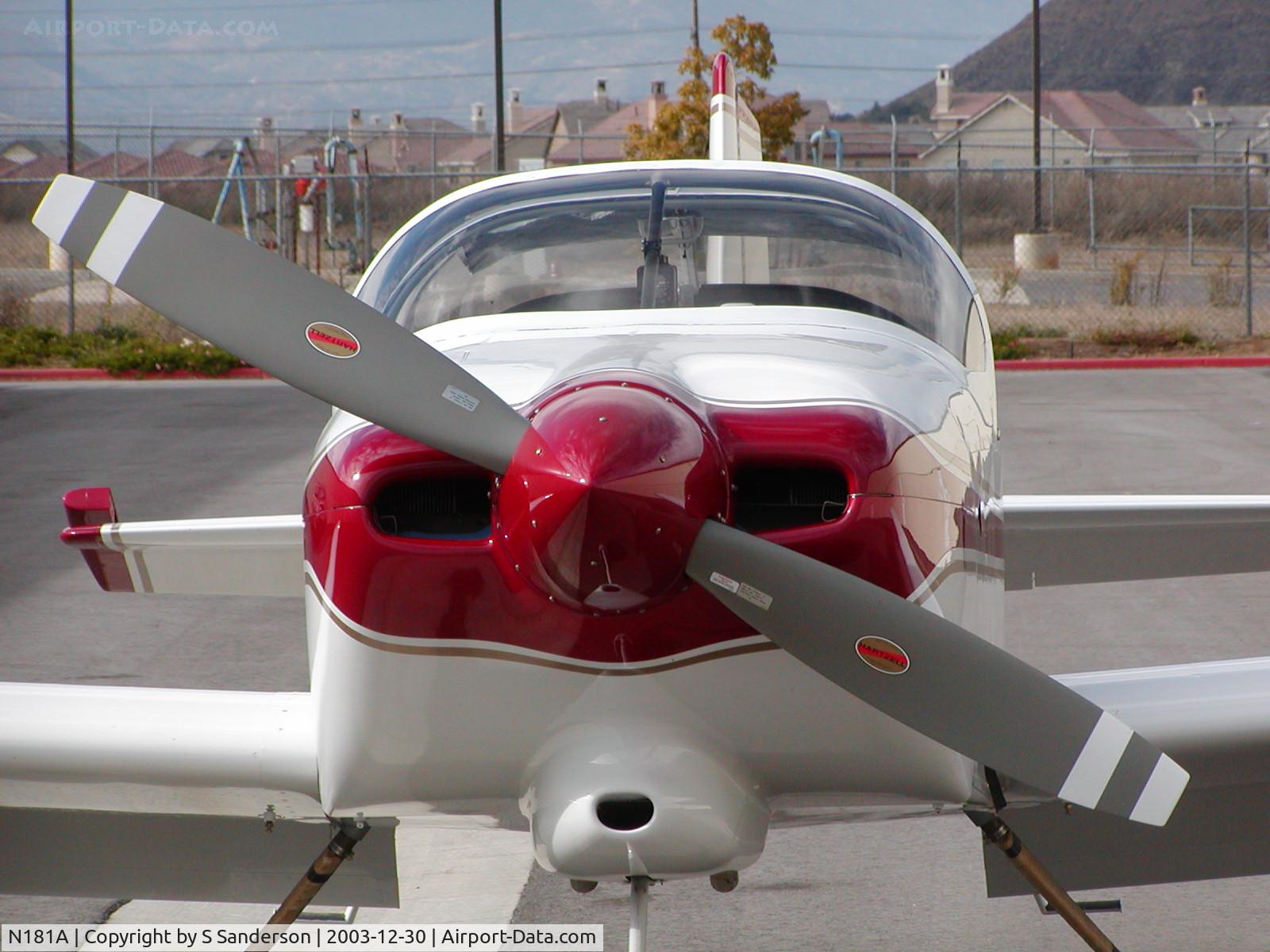 N181A, 2003 Vans RV-6A C/N 60280, The business end.