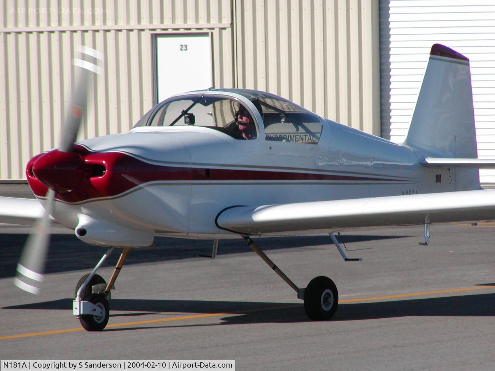 N181A, 2003 Vans RV-6A C/N 60280, Taxi out for test flight.