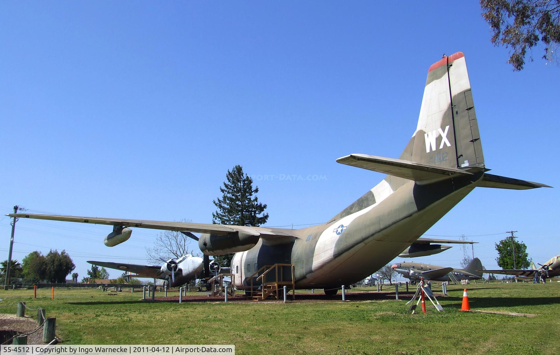 55-4512, 1955 Fairchild C-123K Provider C/N 20173, Fairchild C-123K Provider at the Castle Air Museum, Atwater CA