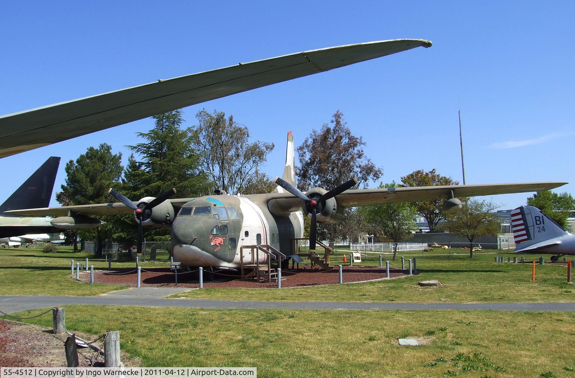 55-4512, 1955 Fairchild C-123K Provider C/N 20173, Fairchild C-123K Provider at the Castle Air Museum, Atwater CA