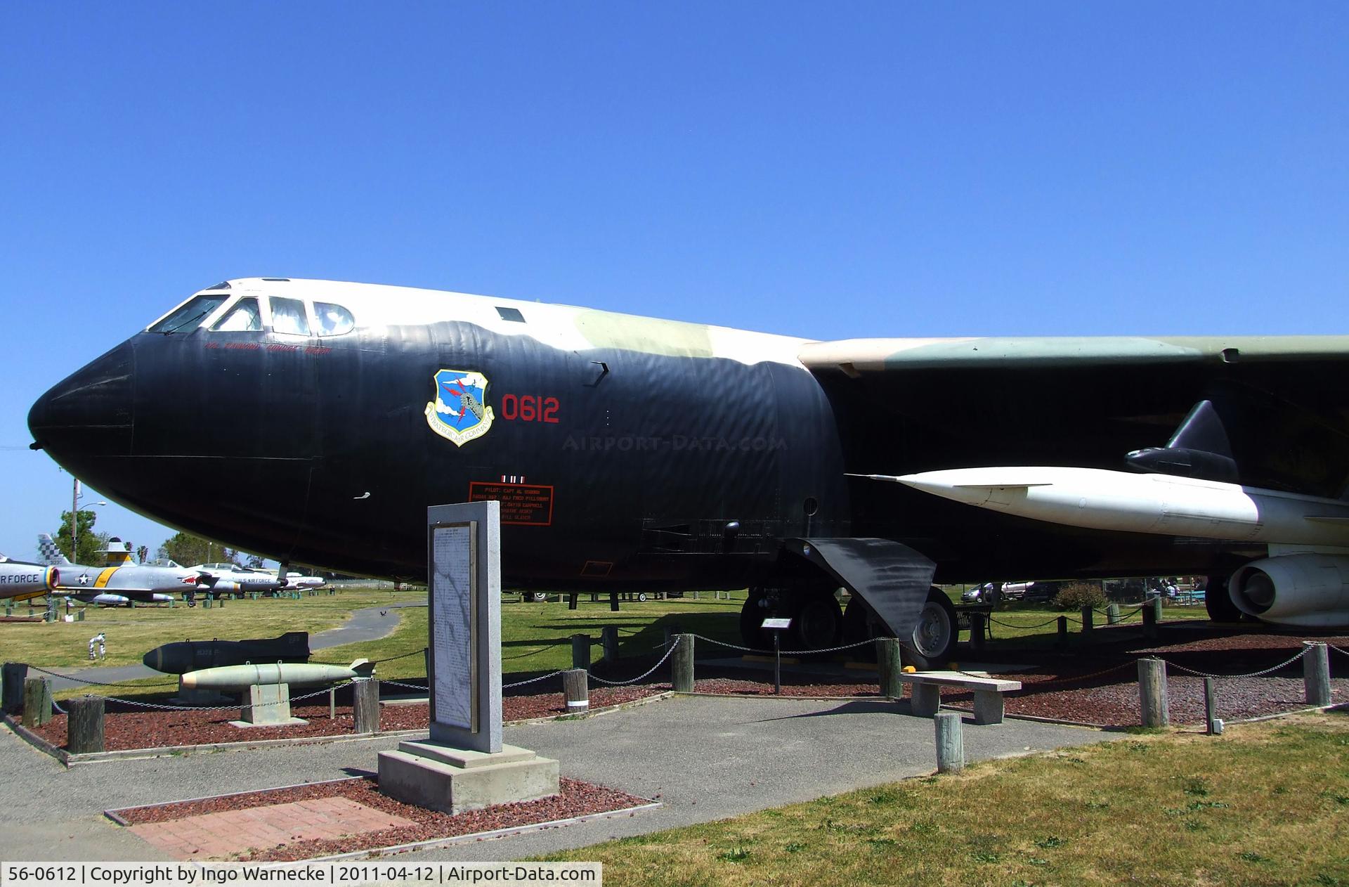 56-0612, 1957 Boeing B-52D-80-BO Stratofortress C/N 17295, Boeing B-52D Stratofortress at the Castle Air Museum, Atwater CA
