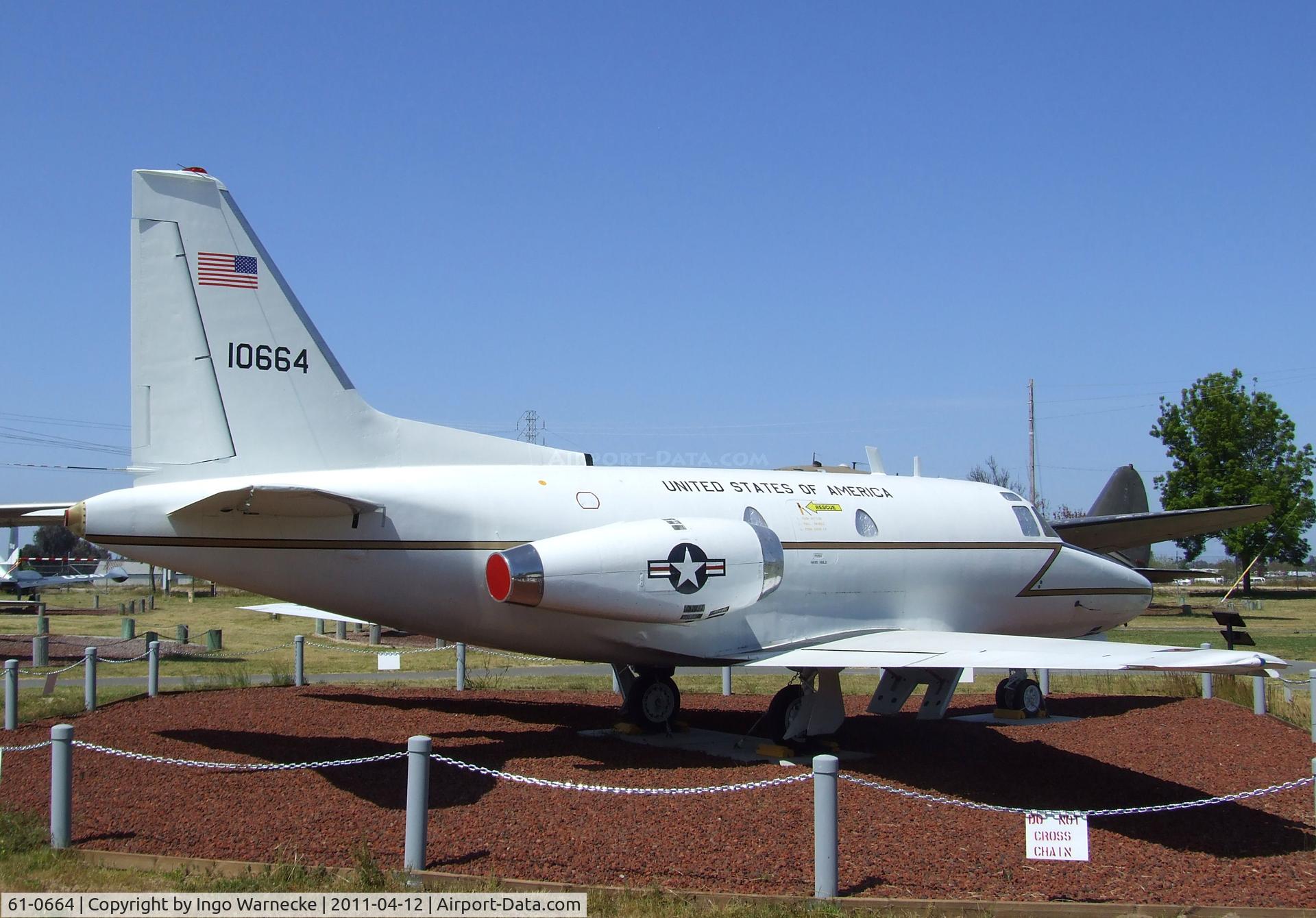 61-0664, 1961 North American CT-39A Sabreliner C/N 265-67, North American CT-39A Sabreliner at the Castle Air Museum, Atwater CA