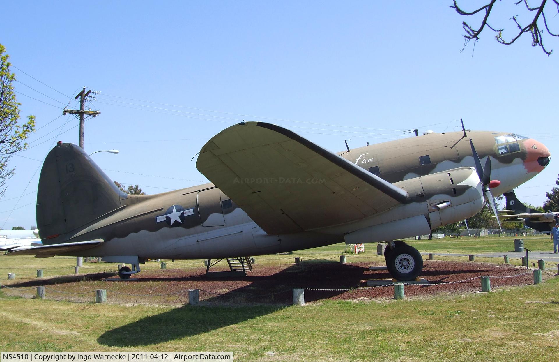 N54510, 1944 Curtiss C-46D-10-CU Commando C/N 32971, Curtiss C-46D Commando at the Castle Air Museum, Atwater CA