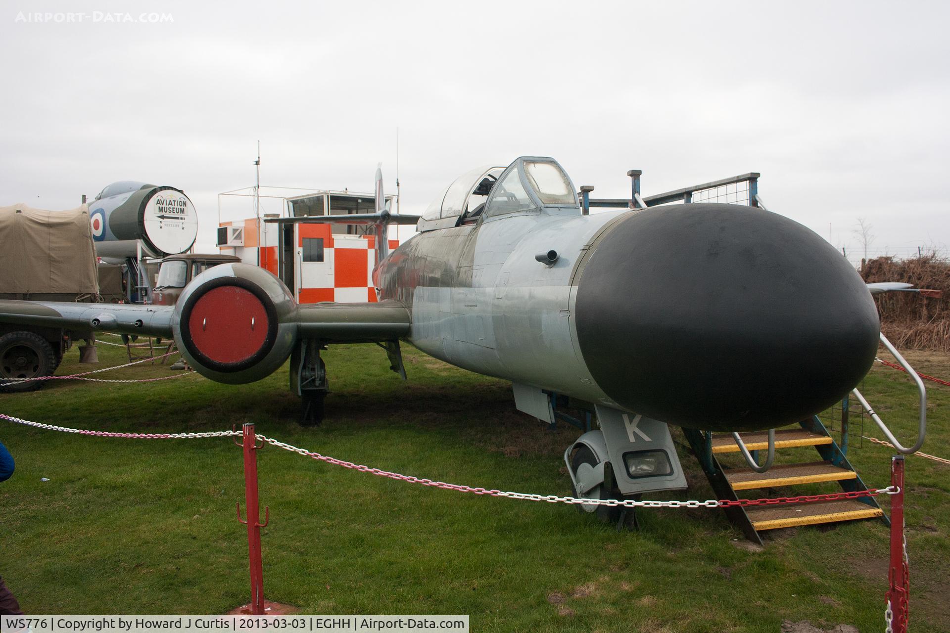 WS776, 1954 Gloster Meteor NF.14 C/N Not found WS776, Coded K< on display at the Bournemouth Aviation Museum.