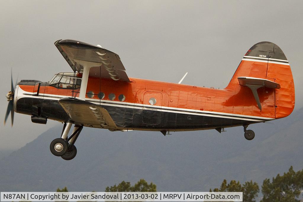 N87AN, 1987 PZL-Mielec AN-2 C/N 1G22331, Quick visit at Pavas Airport in Costa Rica. I was lucky to see this beauty take off.