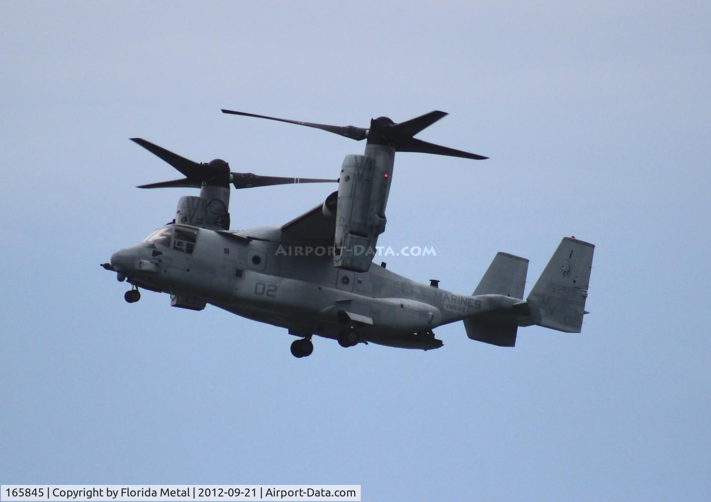 165845, Bell-Boeing MV-22B Osprey C/N D0031, MV-22B Osprey over Cocoa Beach with storms in area