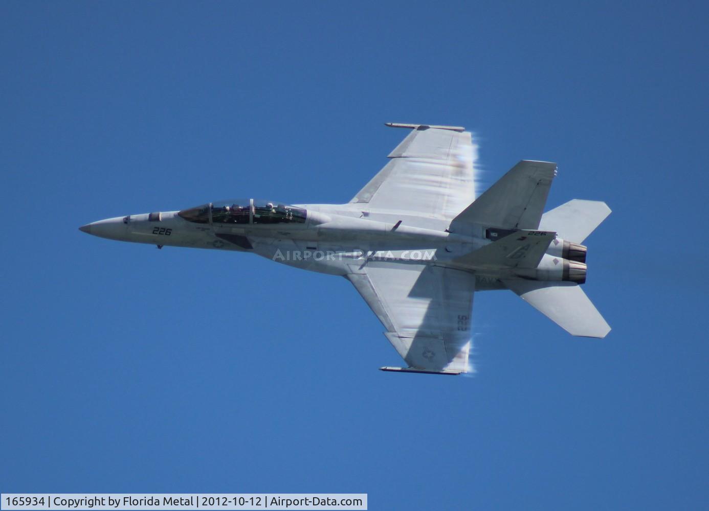 165934, Boeing F/A-18F Super Hornet C/N F080, F/A-18F over Daytona Beach