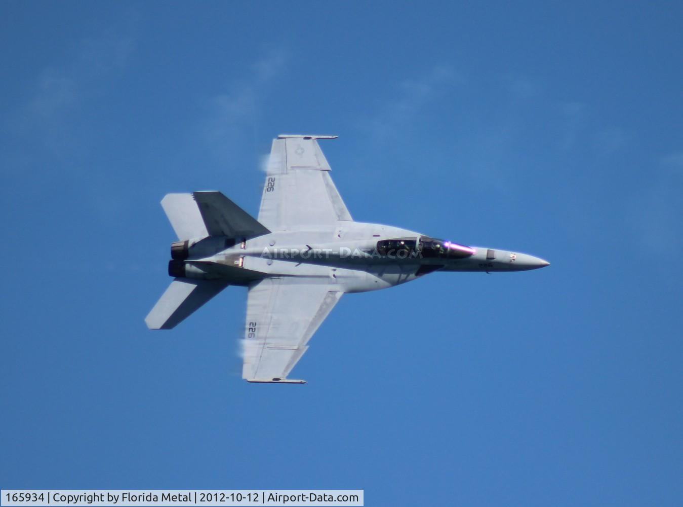 165934, Boeing F/A-18F Super Hornet C/N F080, F/A-18F Super Hornet over Daytona Beach