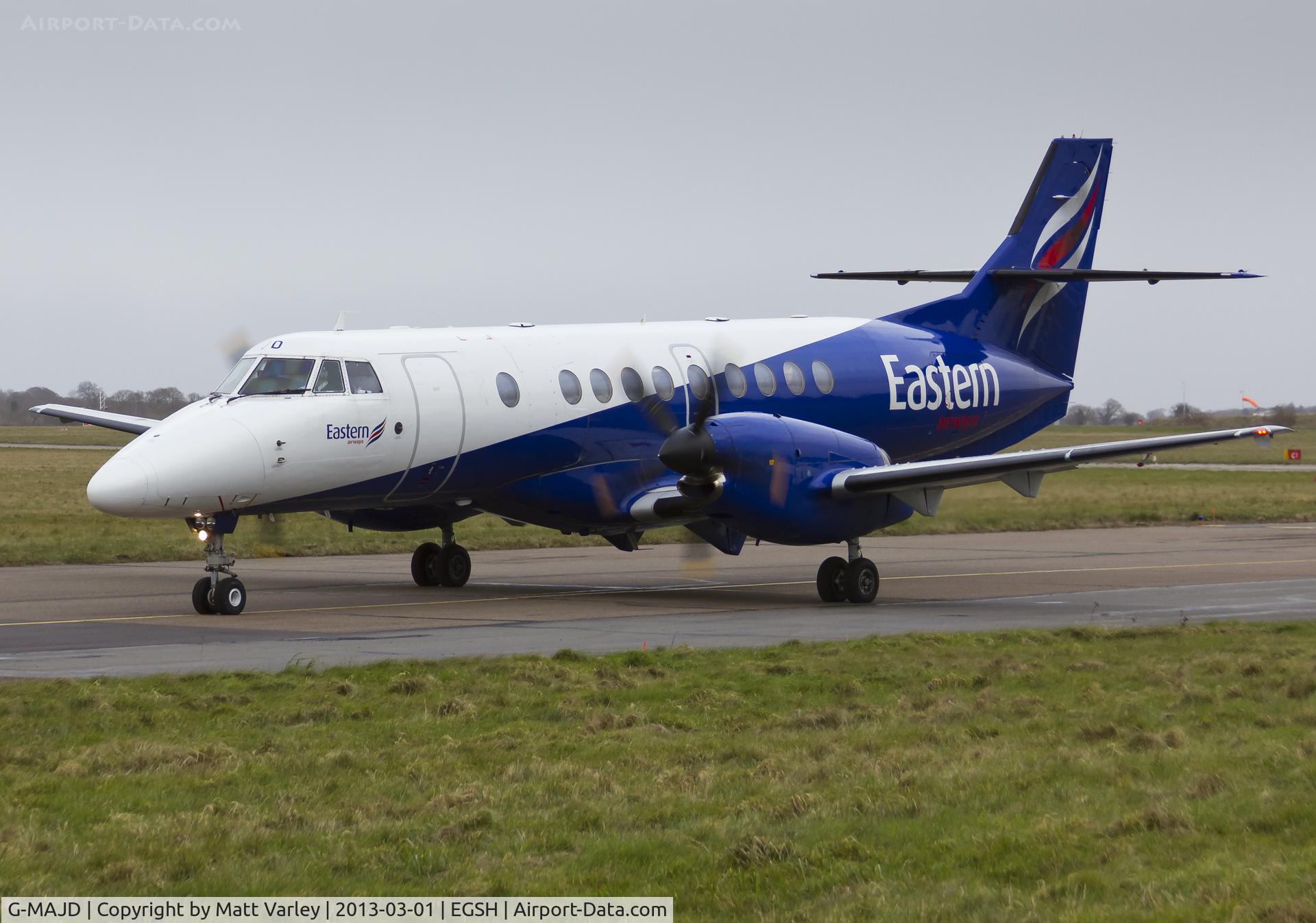 G-MAJD, 1992 British Aerospace Jetstream 41 C/N 41006, Departing EGSH.