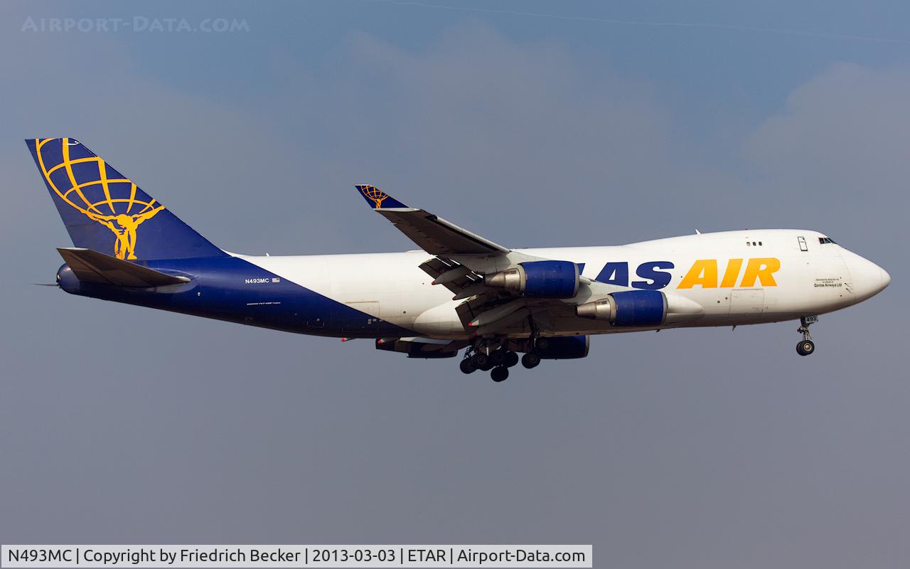 N493MC, 1998 Boeing 747-47UF C/N 29254, on final RW08