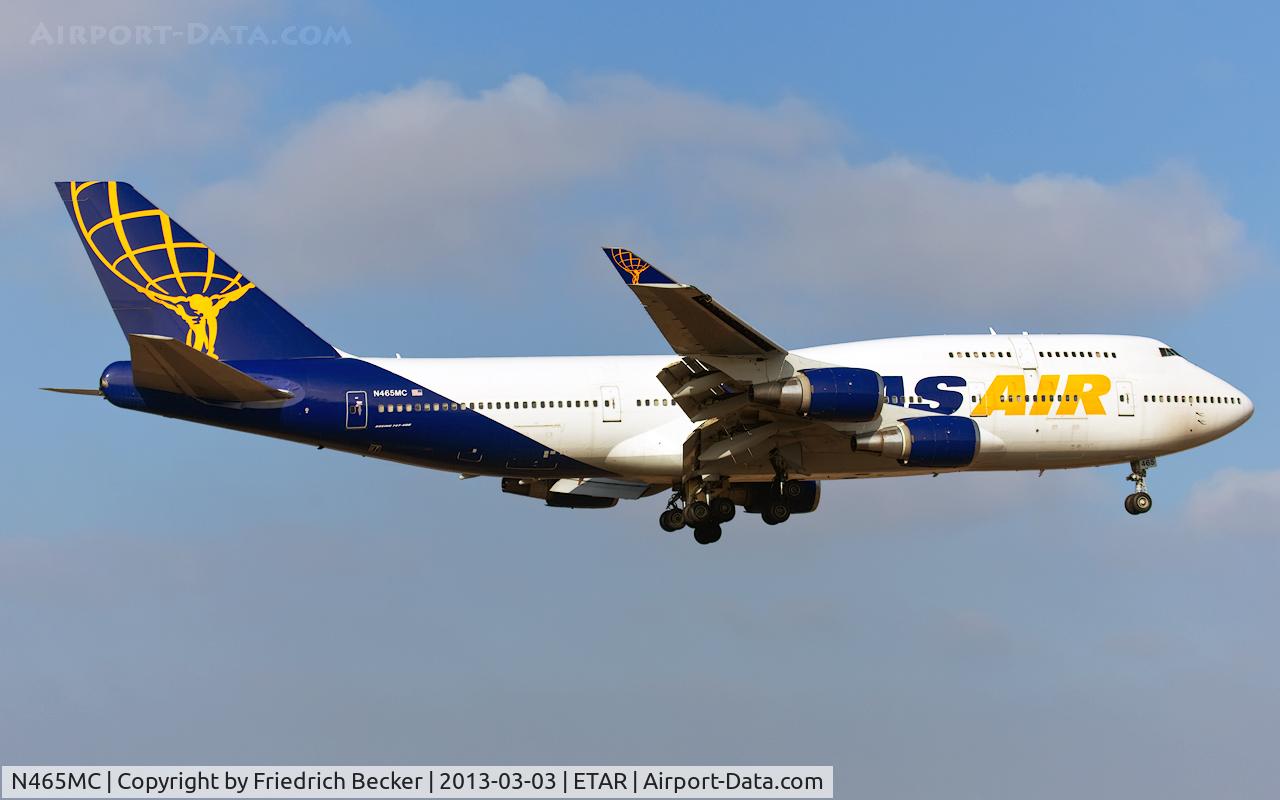 N465MC, 1990 Boeing 747-446 C/N 24784, on final RW08