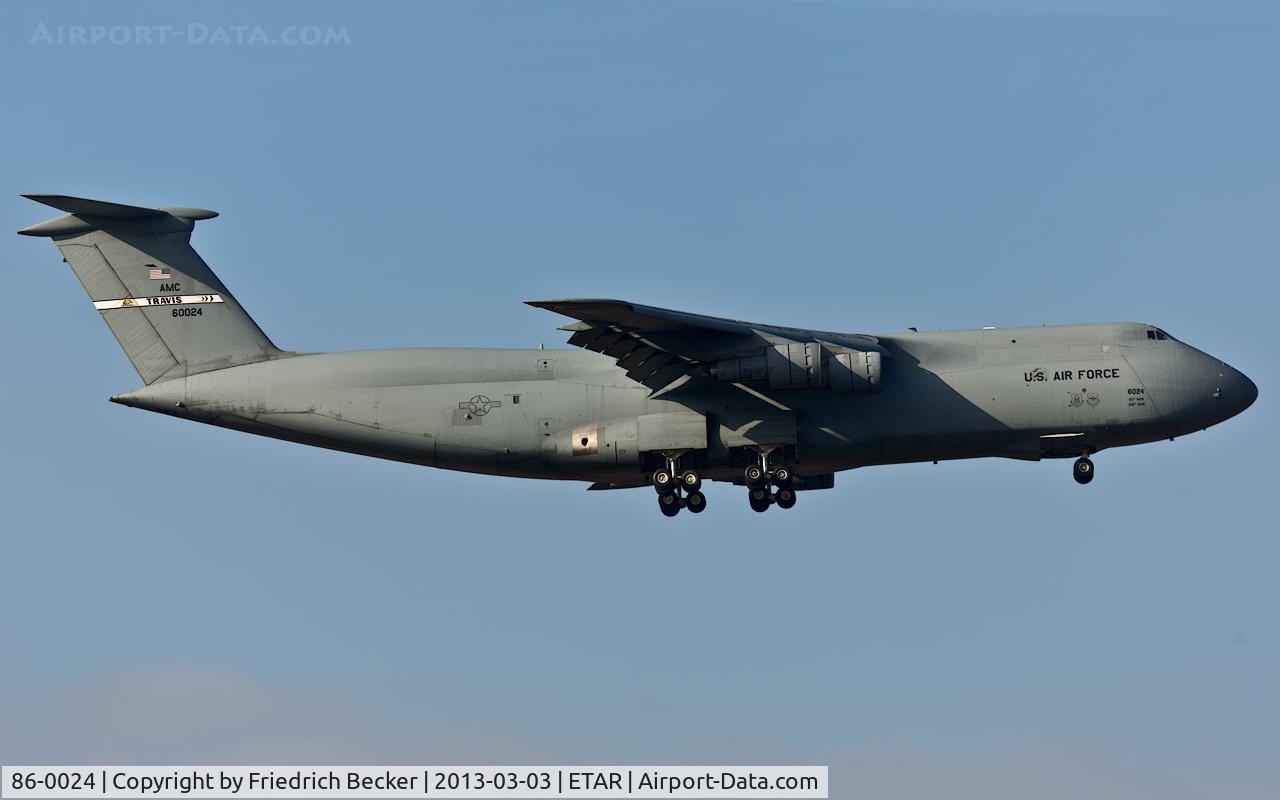 86-0024, 1986 Lockheed C-5B Galaxy C/N 500-0110, on final RW08