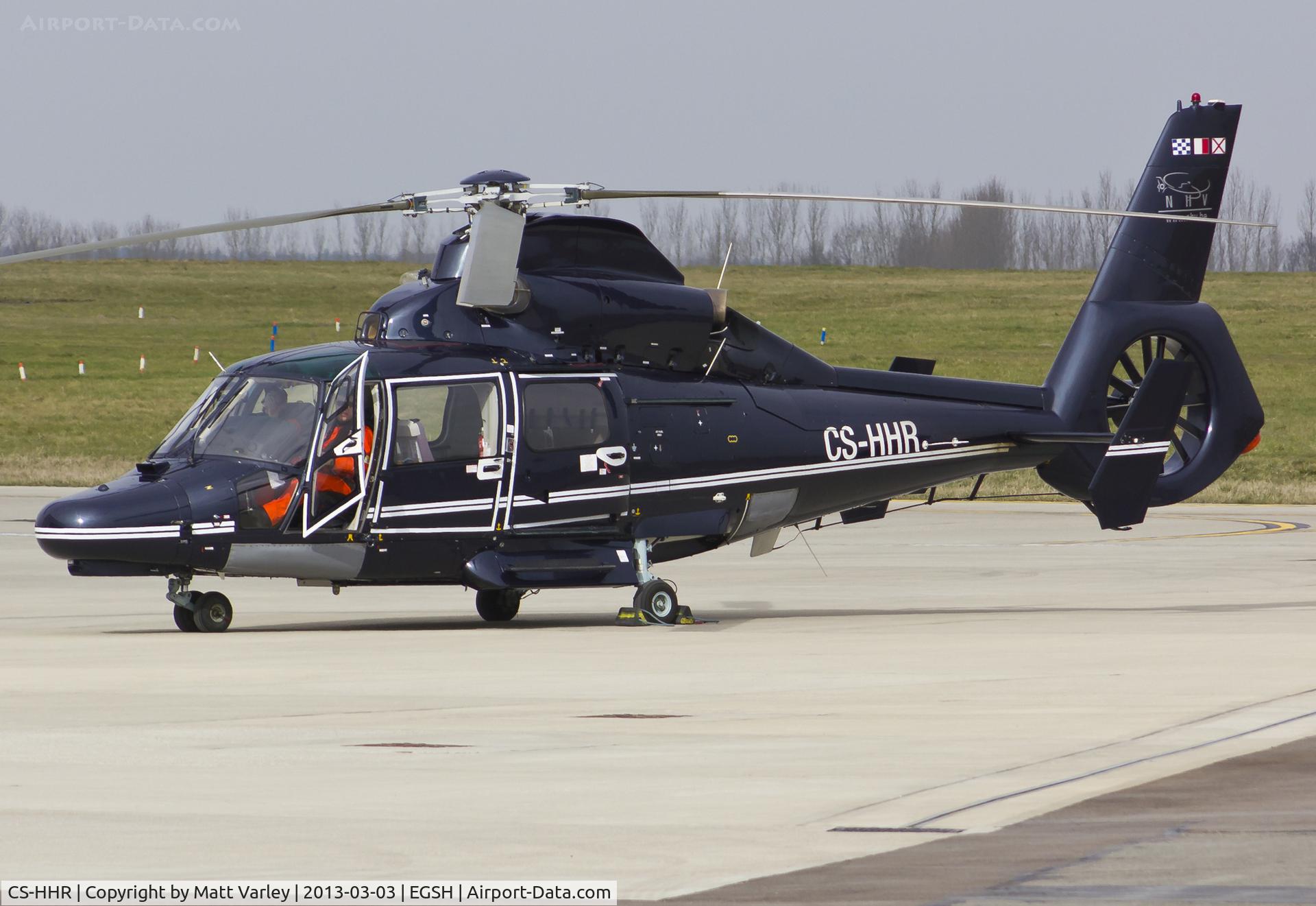 CS-HHR, 2009 Eurocopter AS-365N-3 Dauphin 2 C/N 6841, Sat on stand at SaxonAir.