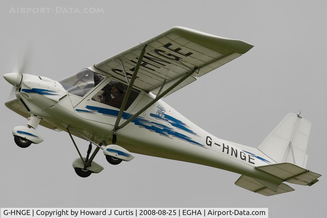 G-HNGE, 2006 Comco Ikarus C42 FB80 C/N 0607-6838, Privately owned.