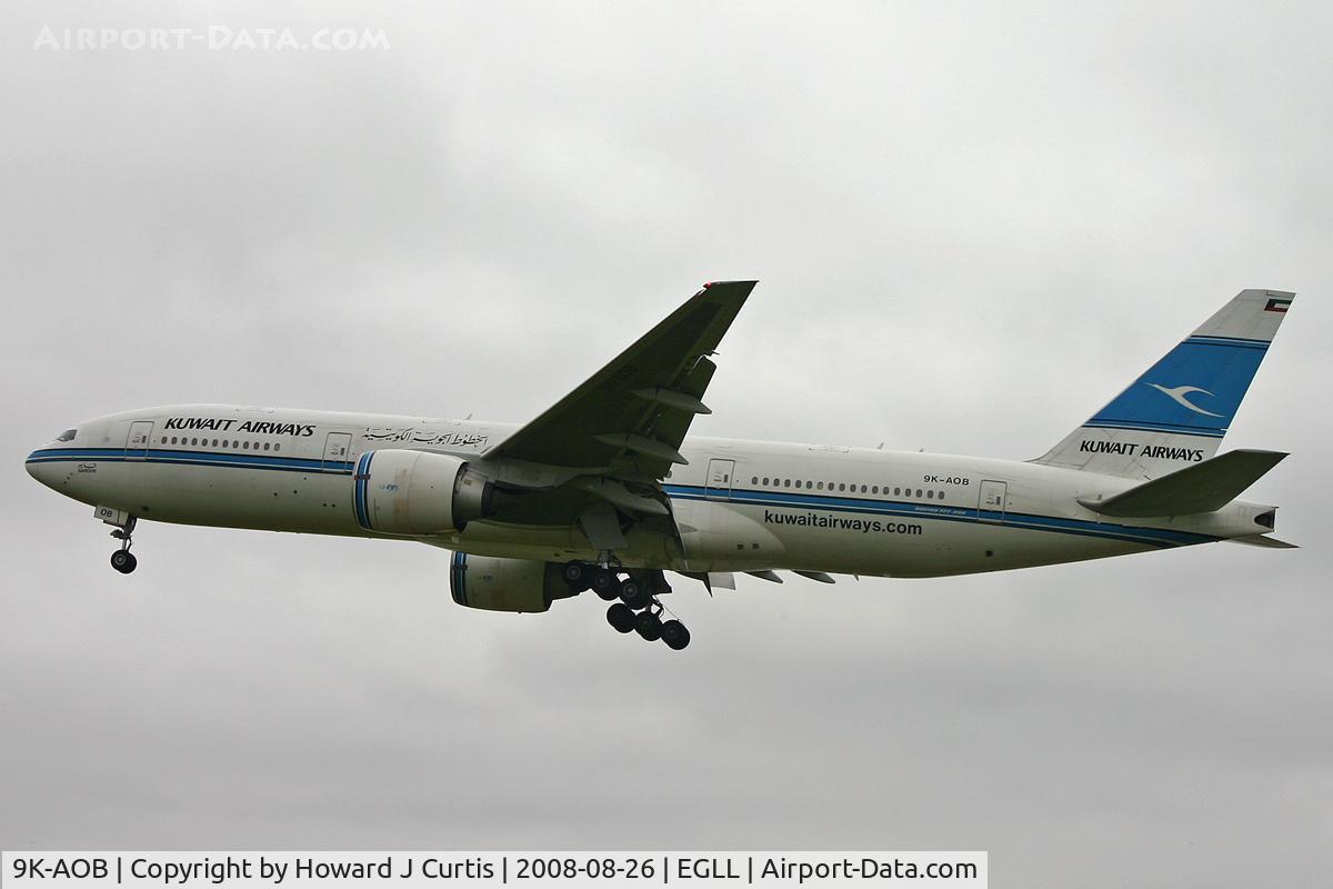 9K-AOB, 1998 Boeing 777-269/ER C/N 28744, Kuwait Airways.