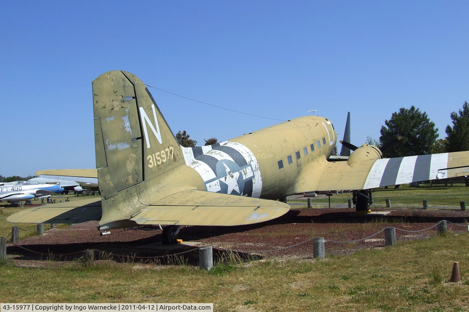 43-15977, Douglas C-47A Skytrain C/N 20443, Douglas C-47A Skytrain at the Castle Air Museum, Atwater CA
