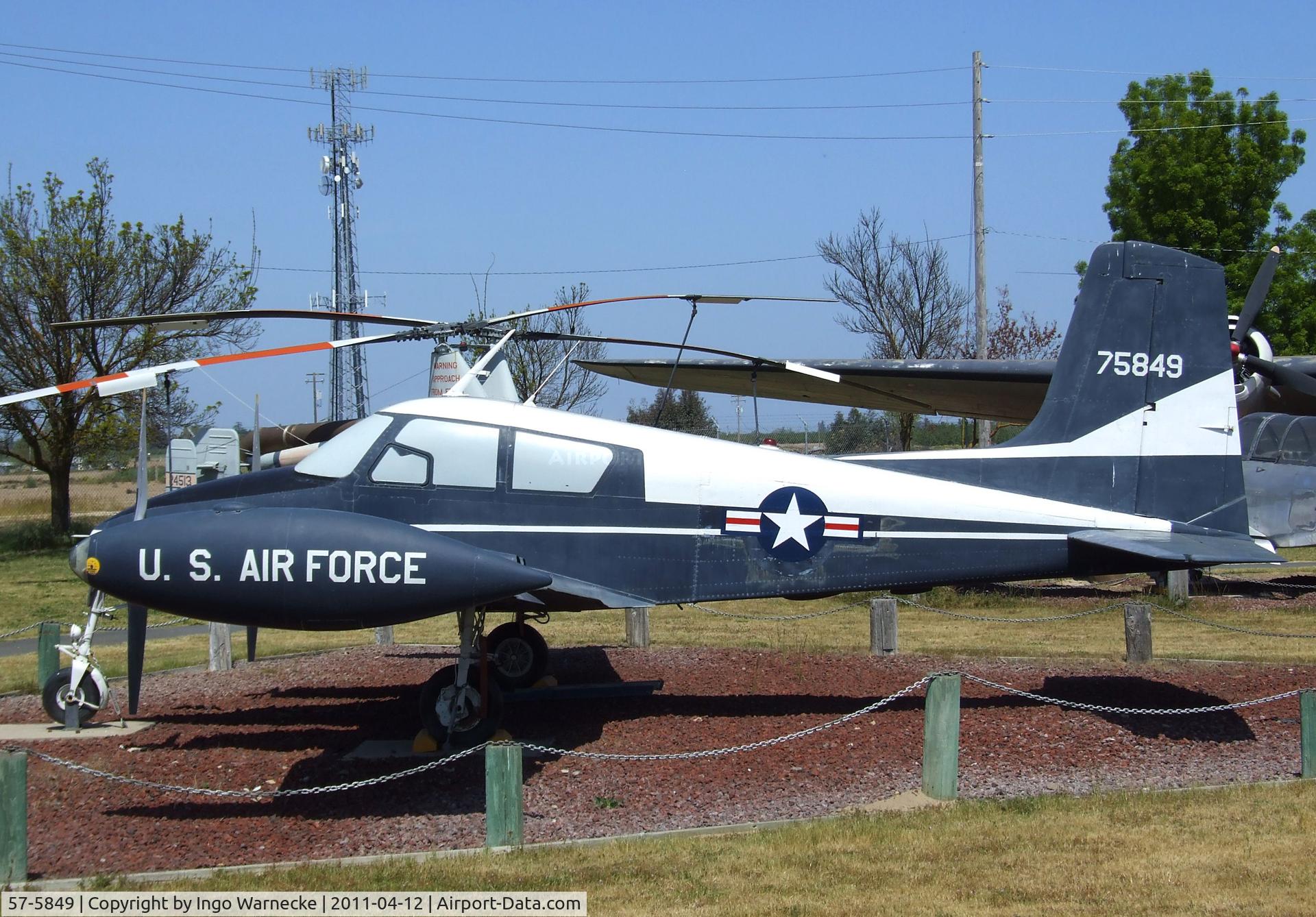 57-5849, 1957 Cessna U-3A Blue Canoe (310A) C/N 38004, Cessna L-27A / U-3A 'Blue Canoe' at the Castle Air Museum, Atwater CA