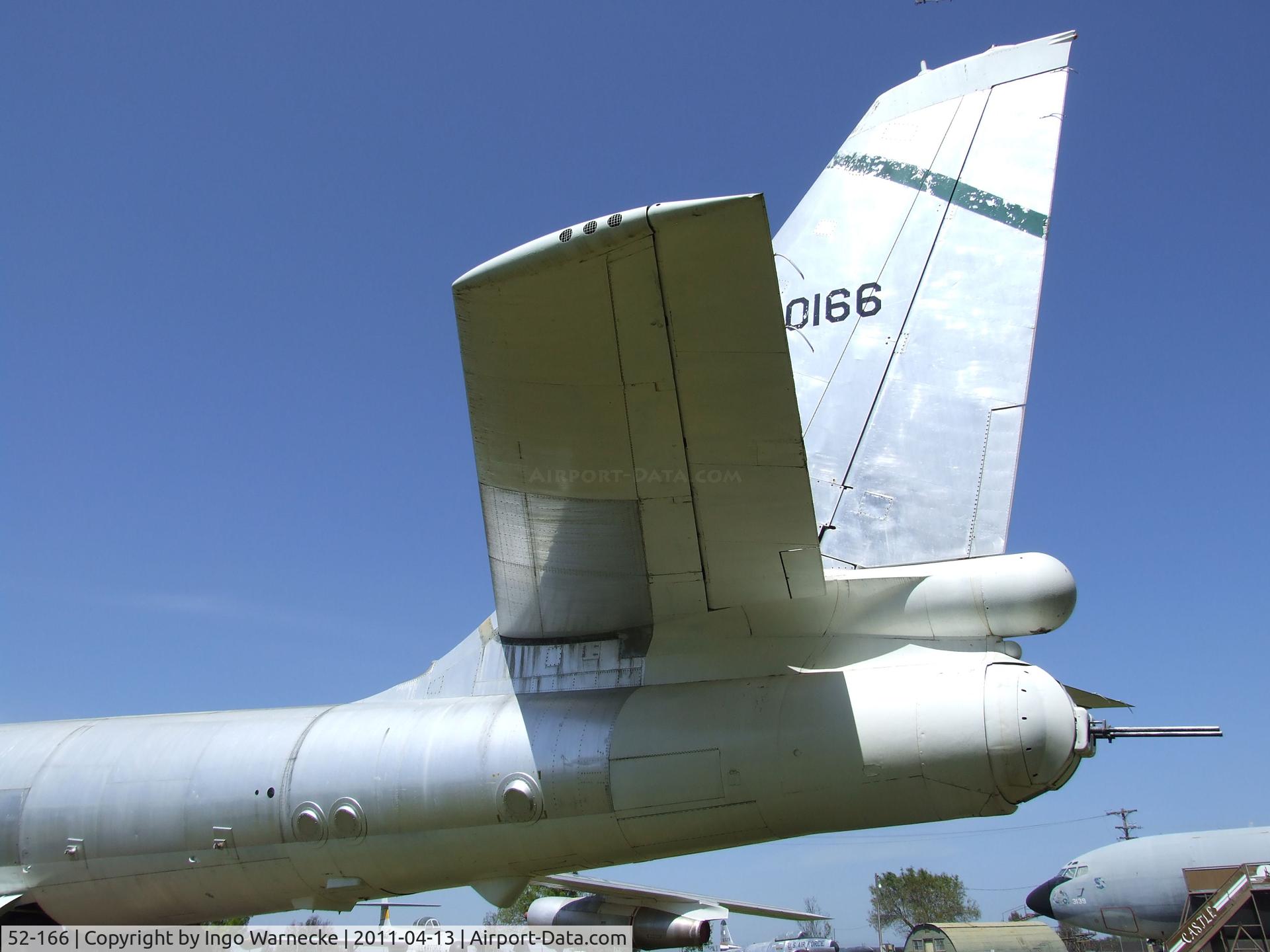 52-166, 1952 Douglas-Tulsa B-47E-25-DT Stratojet C/N 44020, Boeing B-47E Stratojet - this plane in 1986, after having been restored by museum volunteers made the last flight ever of a B-47 from NAS China Lake to Castle AFB - at the Castle Air Museum, Atwater CA