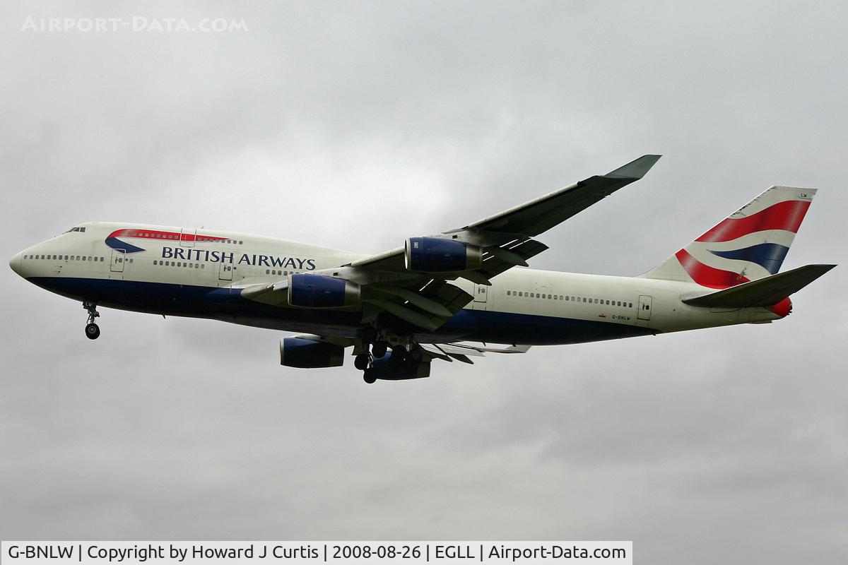 G-BNLW, 1992 Boeing 747-436 C/N 25432, British Airways