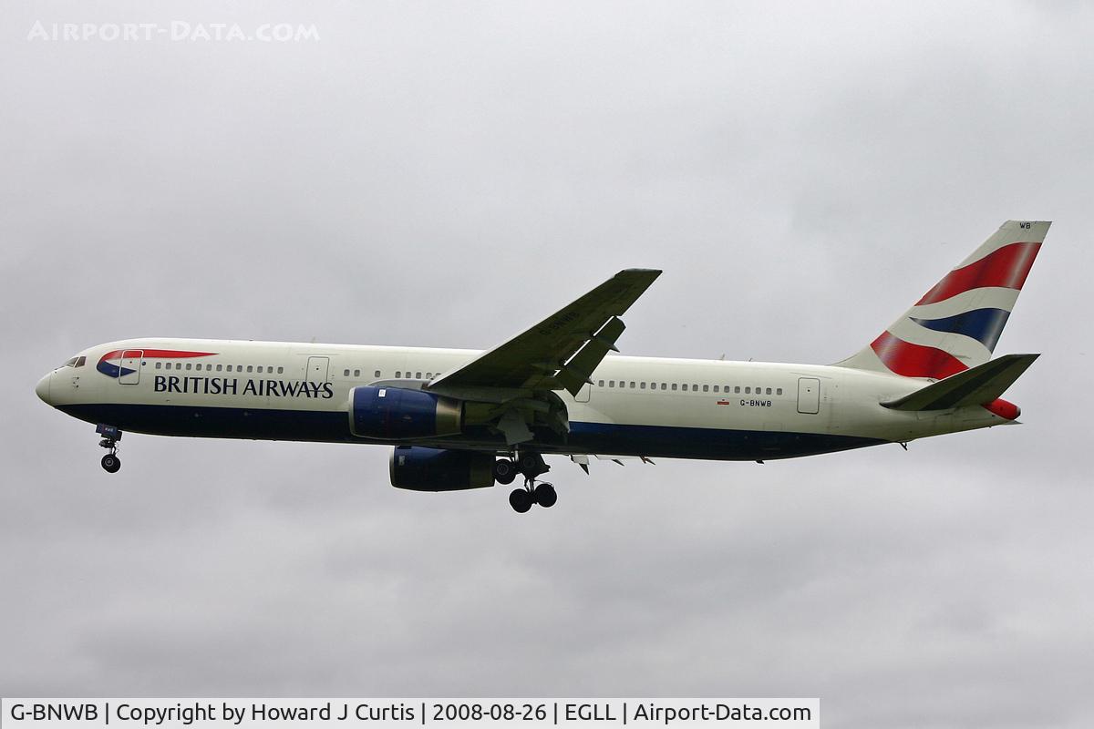 G-BNWB, 1989 Boeing 767-336 C/N 24334, British Airways