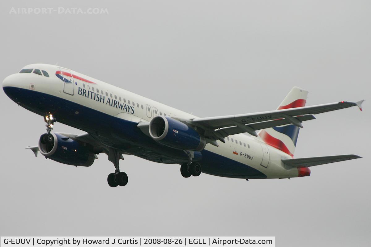 G-EUUV, 2008 Airbus A320-232 C/N 3468, British Airways