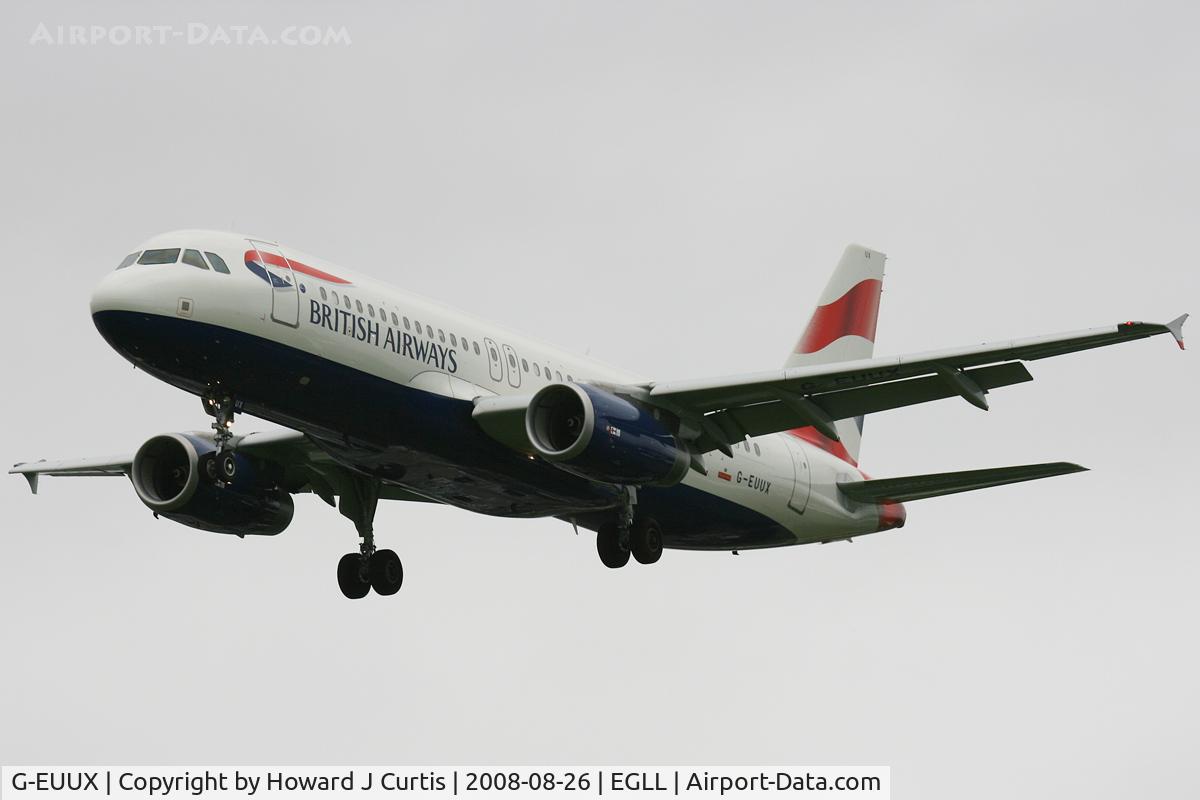 G-EUUX, 2008 Airbus A320-232 C/N 3550, British Airways