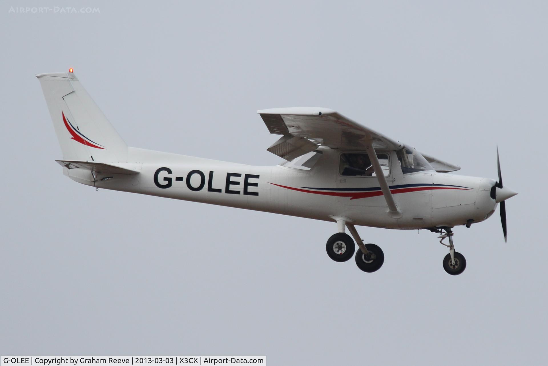 G-OLEE, 1980 Reims F152 C/N 1797, About to touch down at Northrepps.