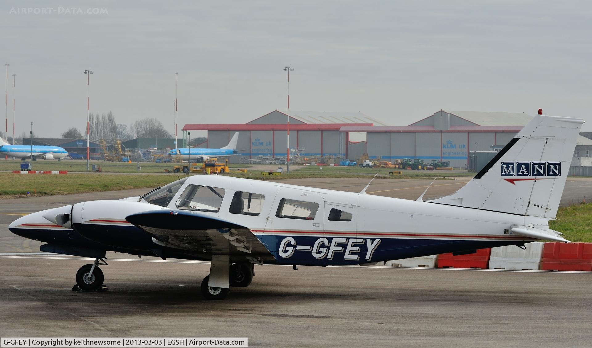 G-GFEY, 1978 Piper PA-34-200T Seneca II C/N 34-7870343, An early morning view !