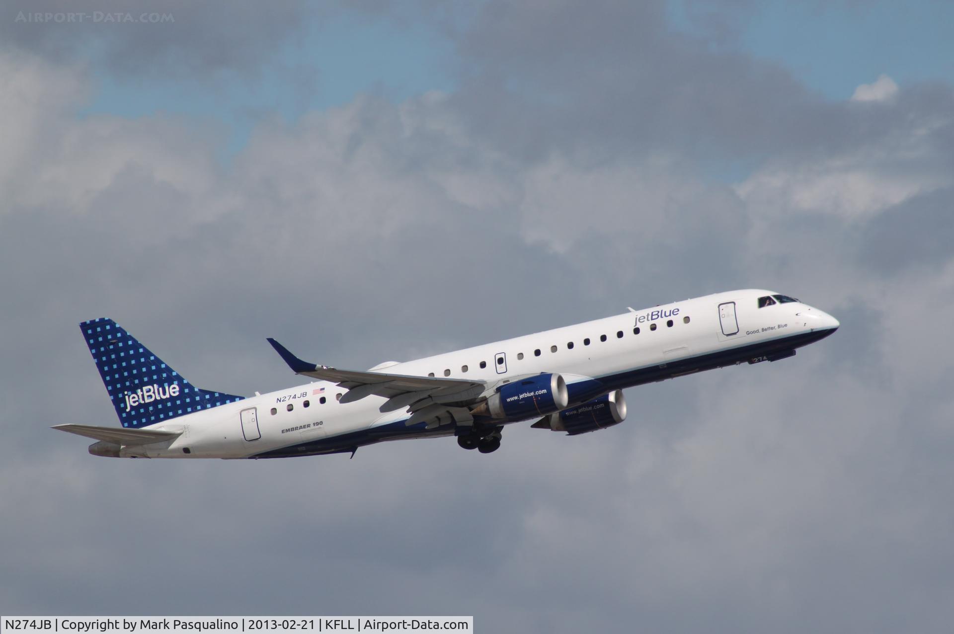 N274JB, 2007 Embraer ERJ-190-100 IGW 190AR C/N 19000082, ERJ 190-100 IGW