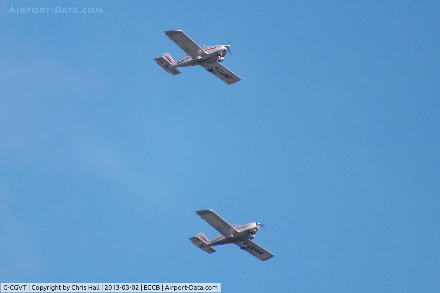 G-CGVT, 2011 Cosmik EV-97 TeamEurostar UK C/N 3402, flying in formation with G-CDAP
