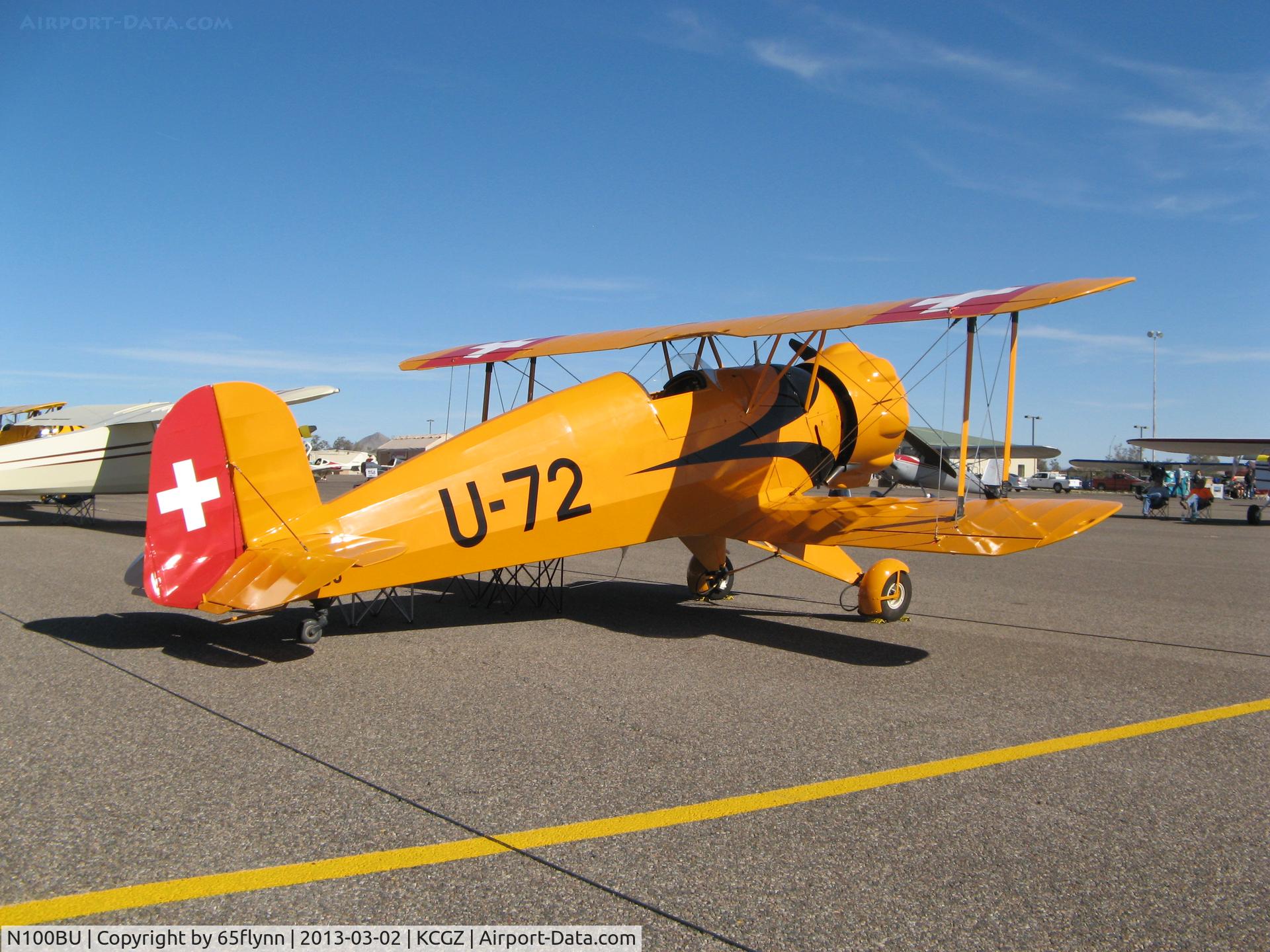 N100BU, 1939 Doflug Bu-133 Jungmeister C/N 19, Cactus fly in  2013