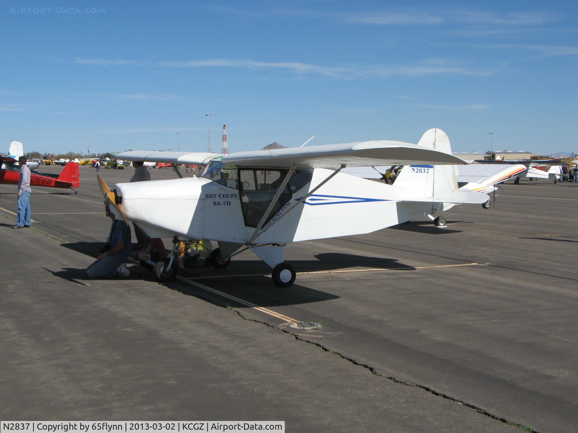 N2837, 1969 Stits SA-7D Skycoupe C/N 3, Rare early home built.